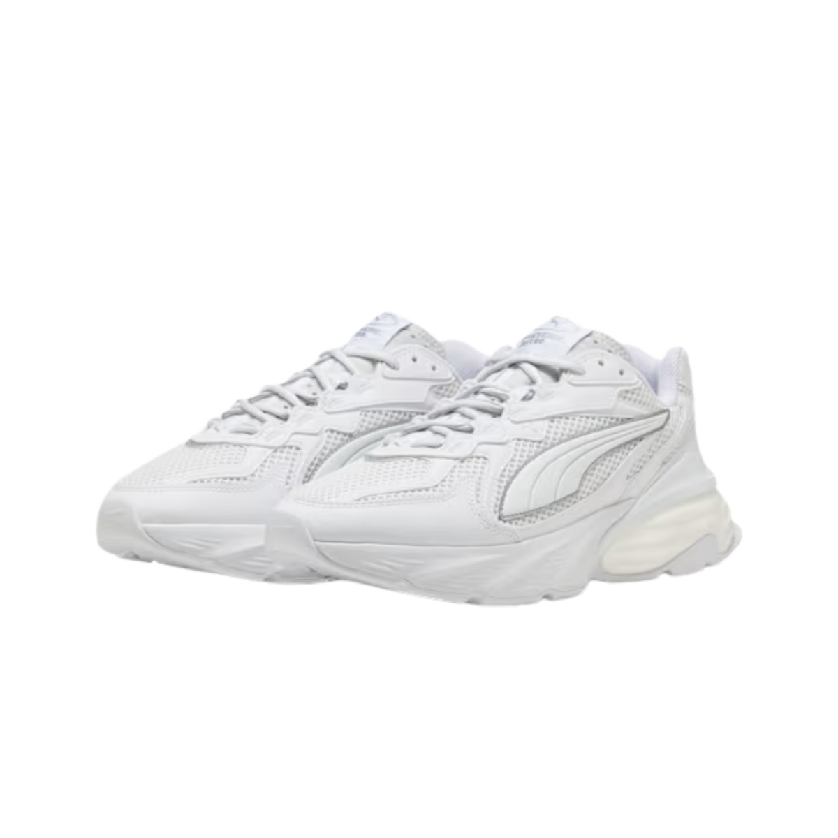 Puma Men Fade Sneakers - White Silver