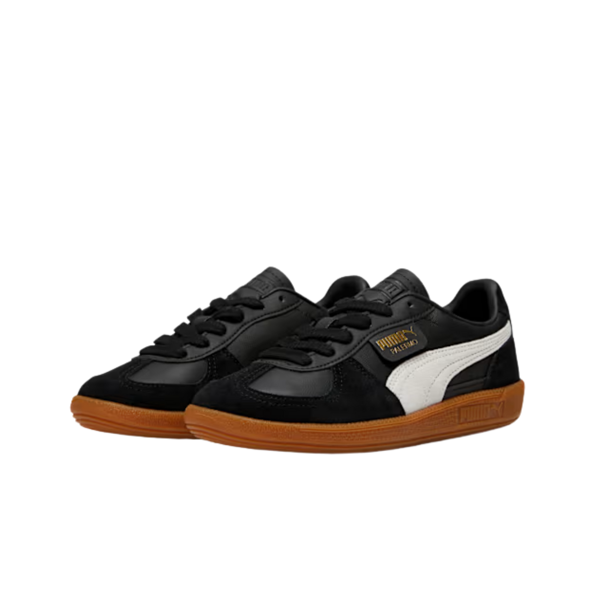 Puma Women Palermo Leather Sneaker - Black Feather Gray Gum