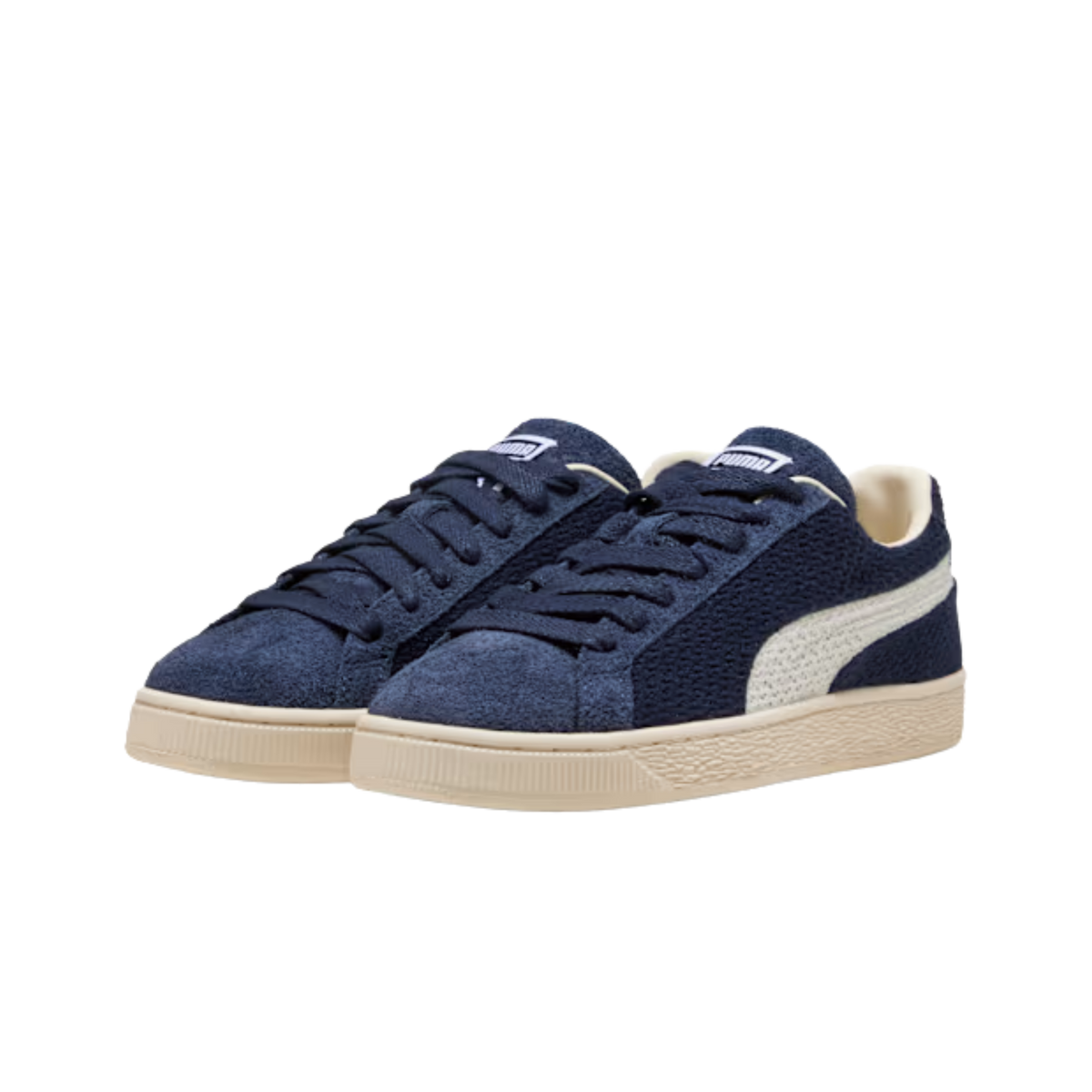 Puma Men Suede Crochet Sneakers - Navy White