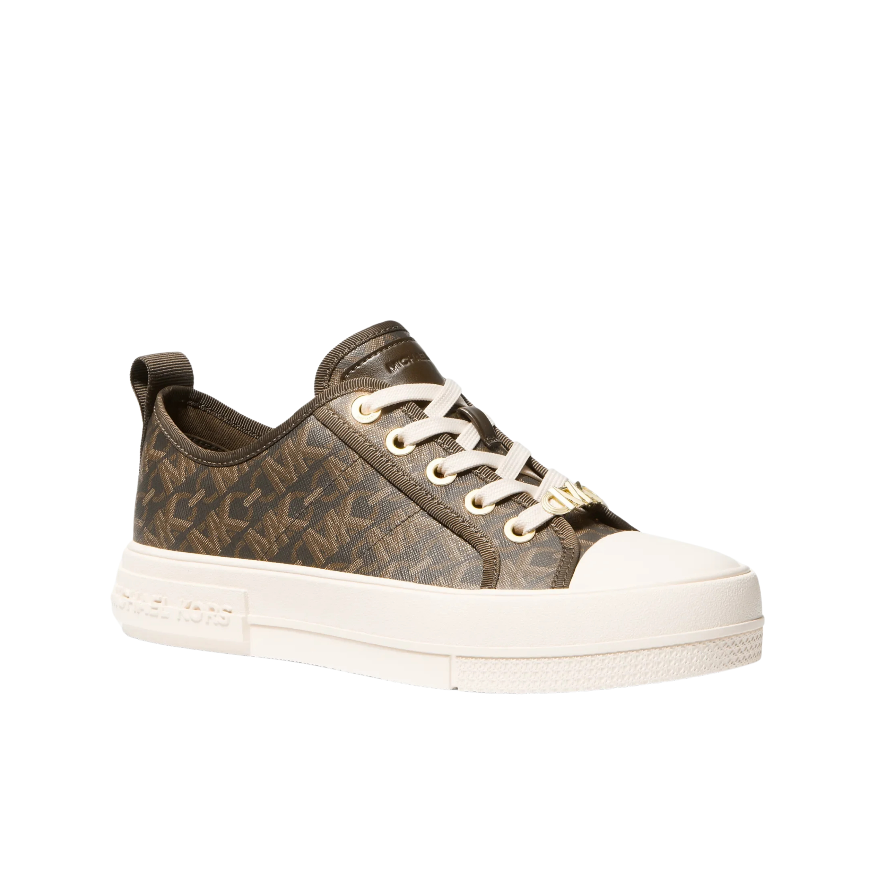 Michael Kors Women Evy Empire Signature Logo Sneaker - Brown