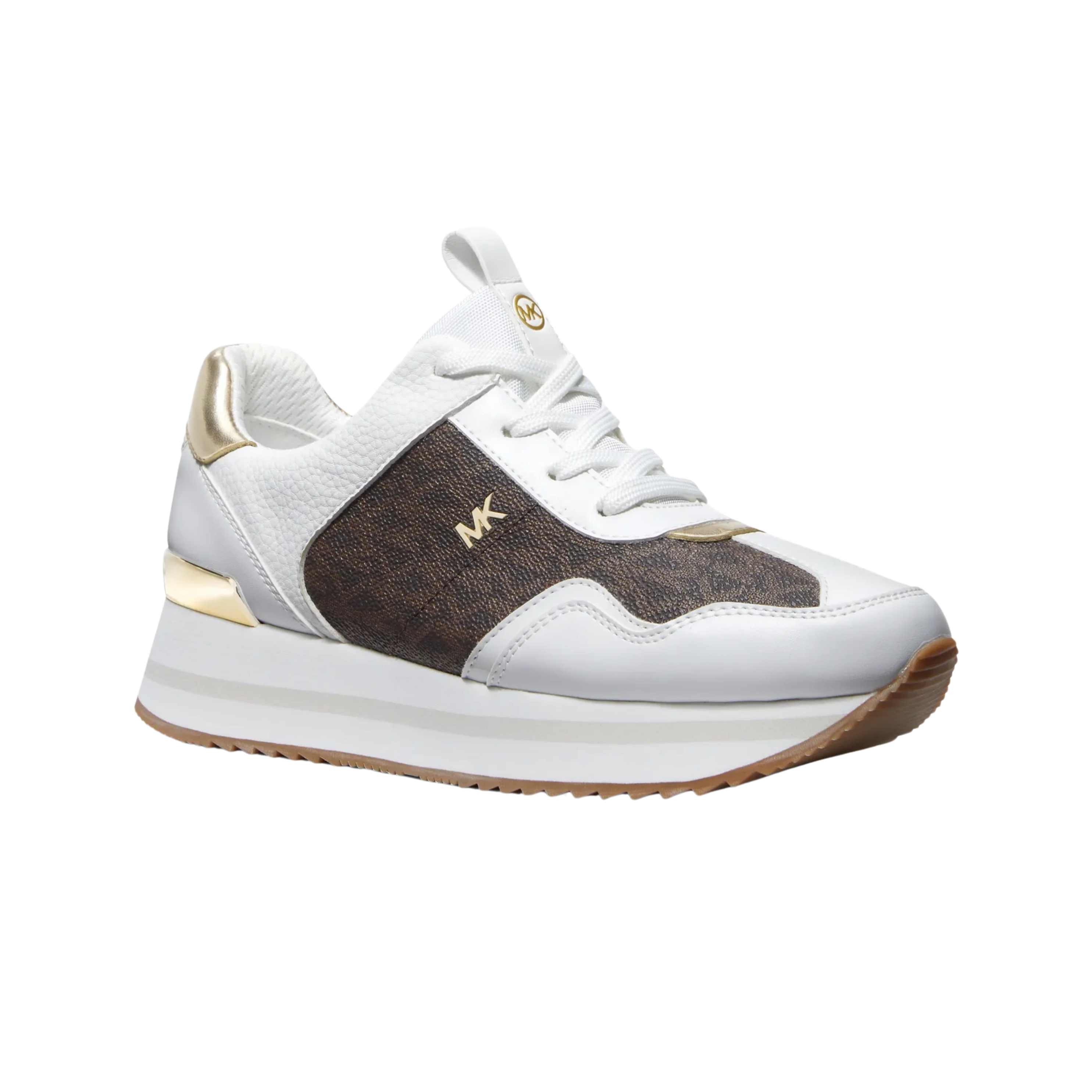 Michael Kors Women Raina Signature Logo Platform Trainer - Brown
