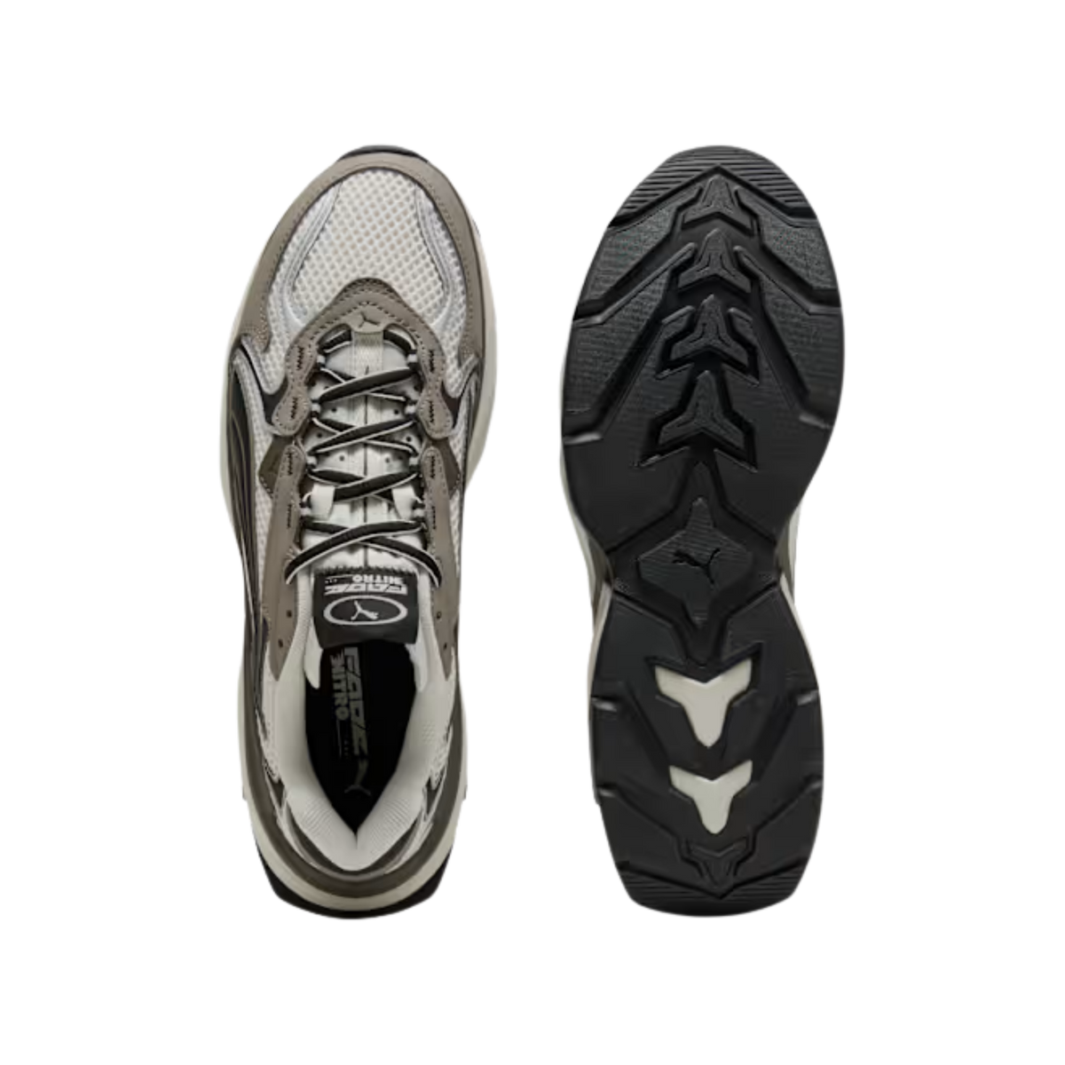 Puma Men Fade Sneakers - Warm White Mouse Gray