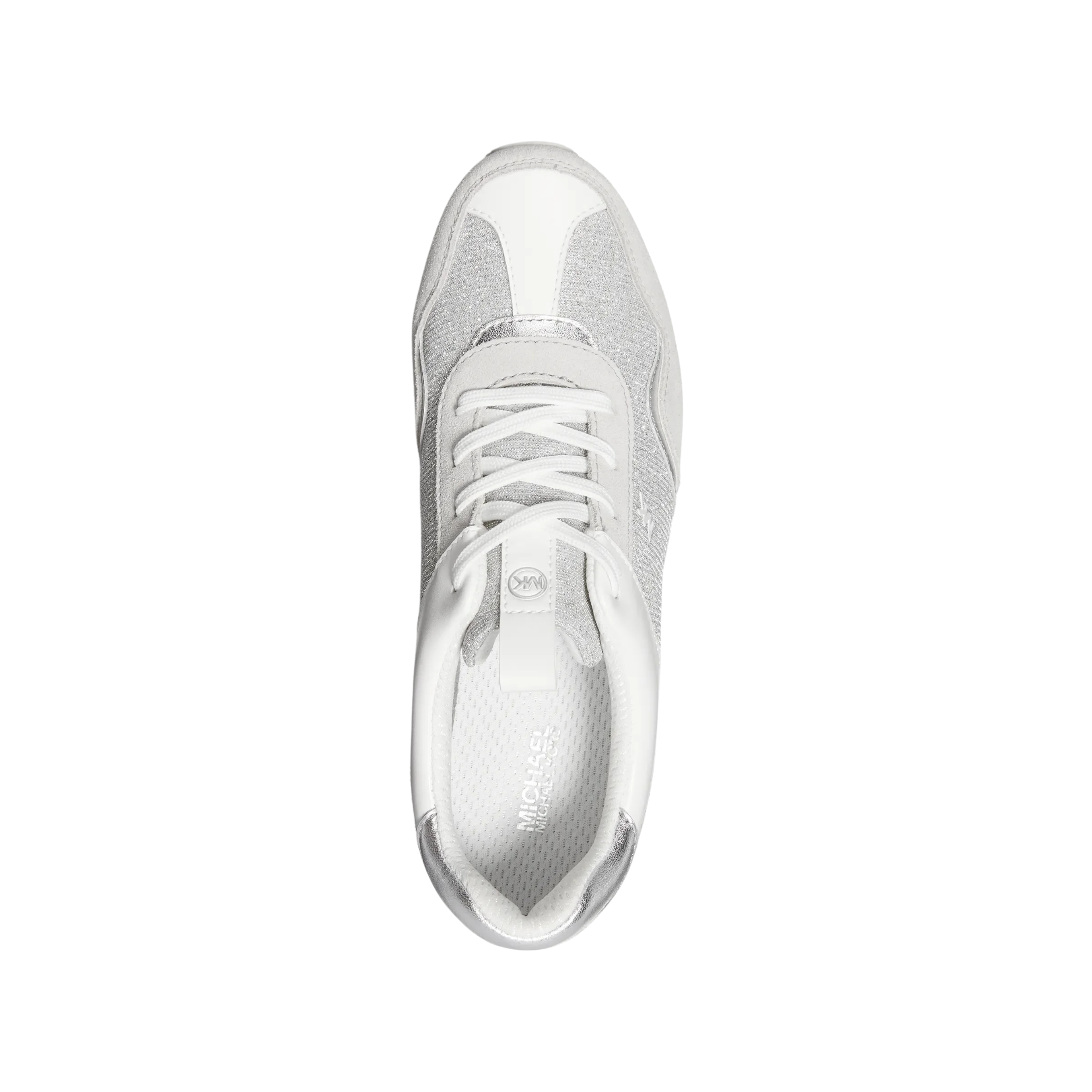 Michael Kors Women Raina Glitter Trainer Sneakers - Silver