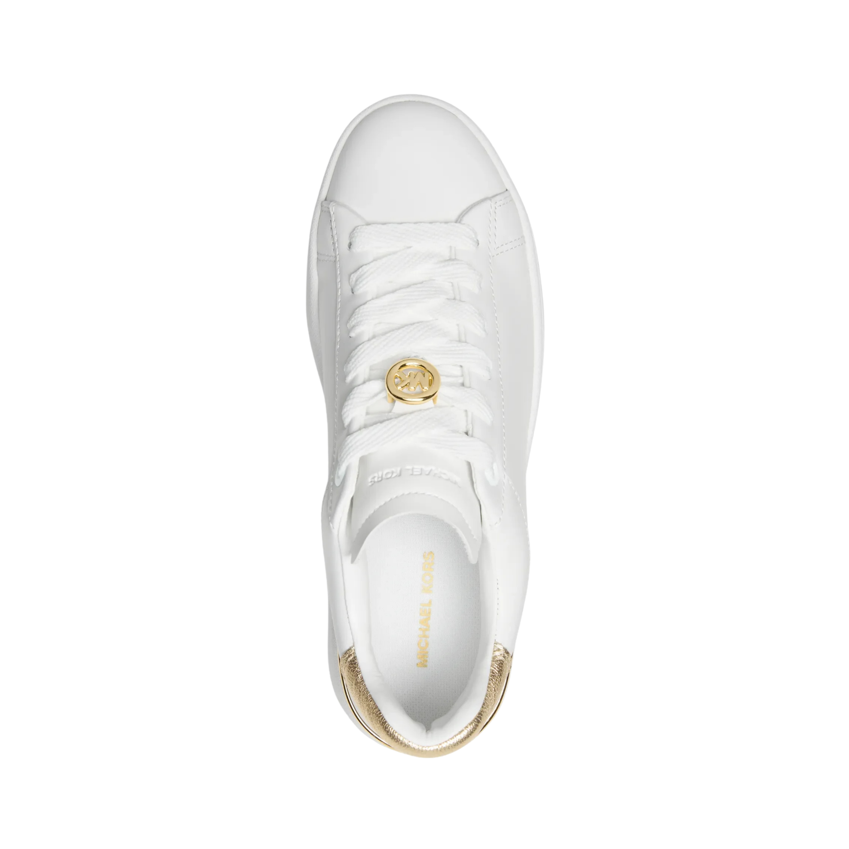 Michael Kors Women Dottie Leather Platform Sneaker - Pale Gold