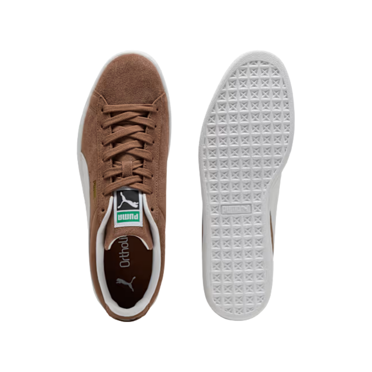 Puma Men Suede Classic Sneakers - Haute Coffee White