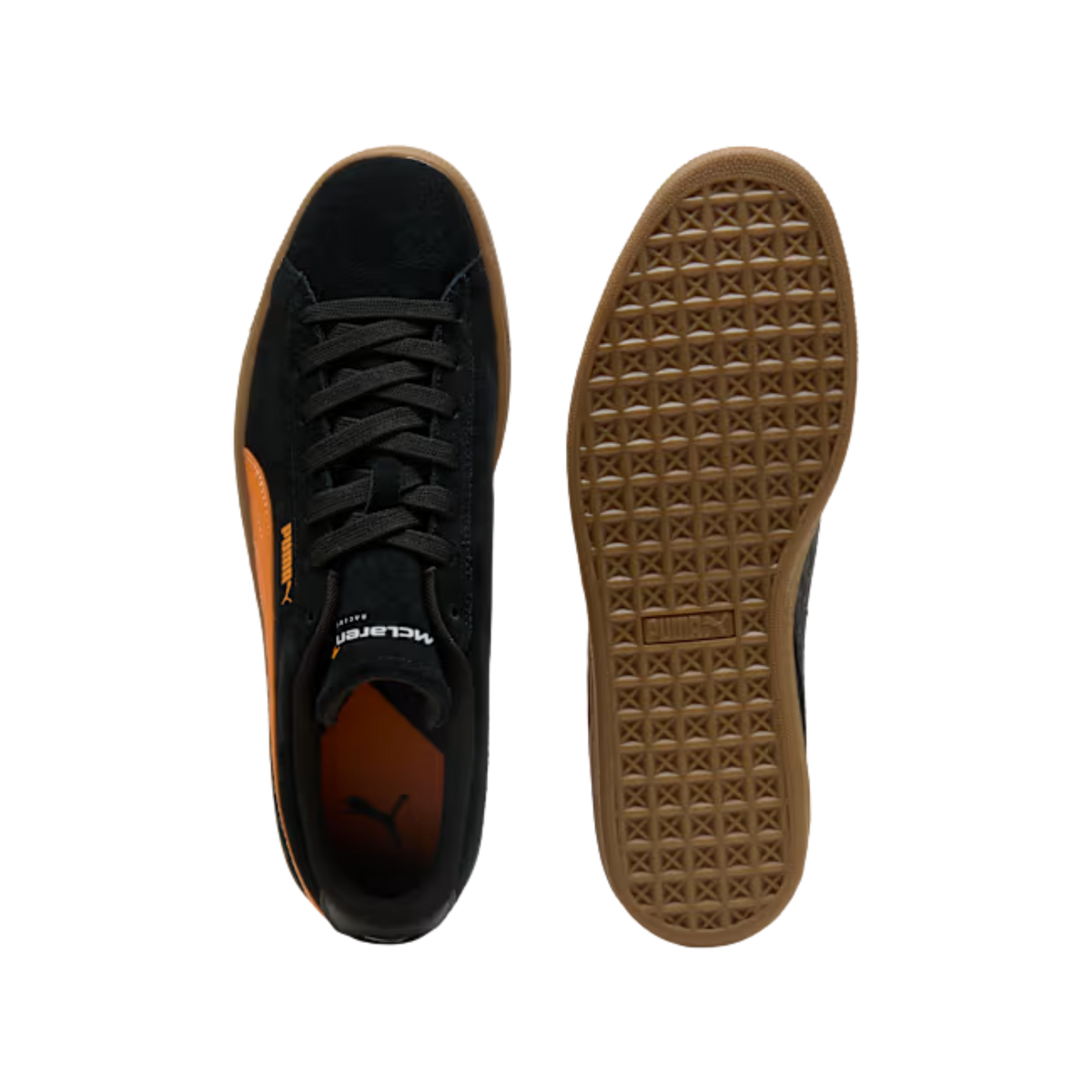 Puma Men McLaren Racing Suede OG Sneakers - Black Papaya