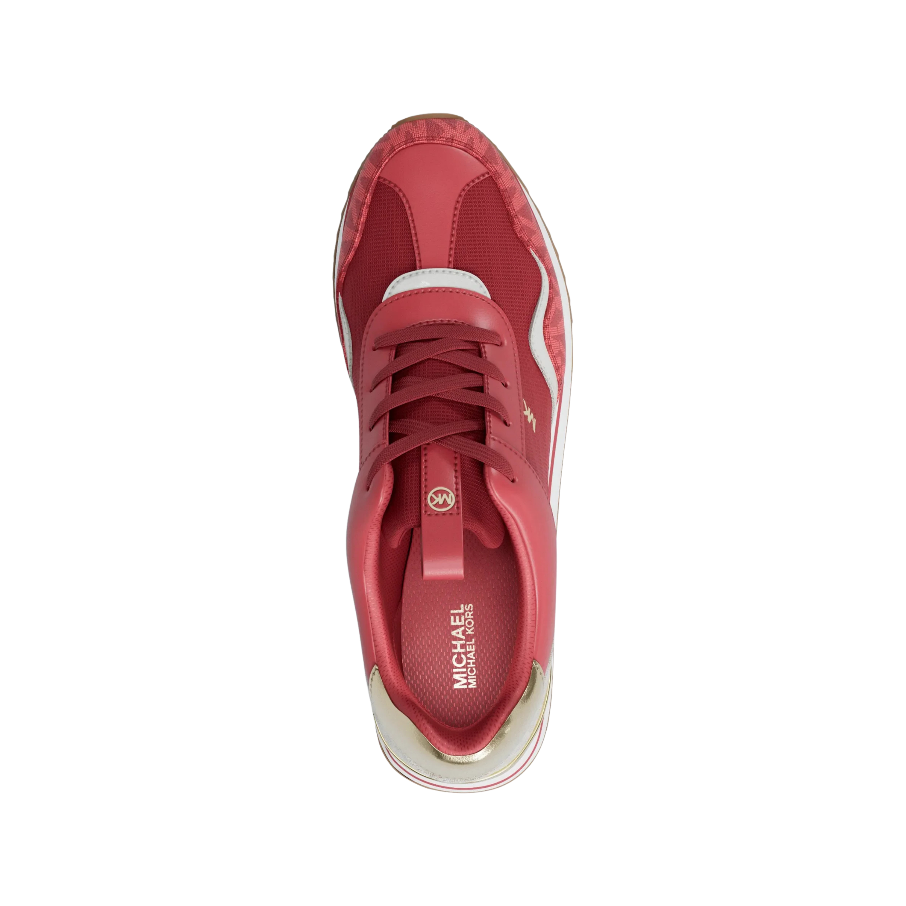 Michael Kors Women Raina Color Block Mesh And Signature Logo Trainer - Light Berry Sorbet