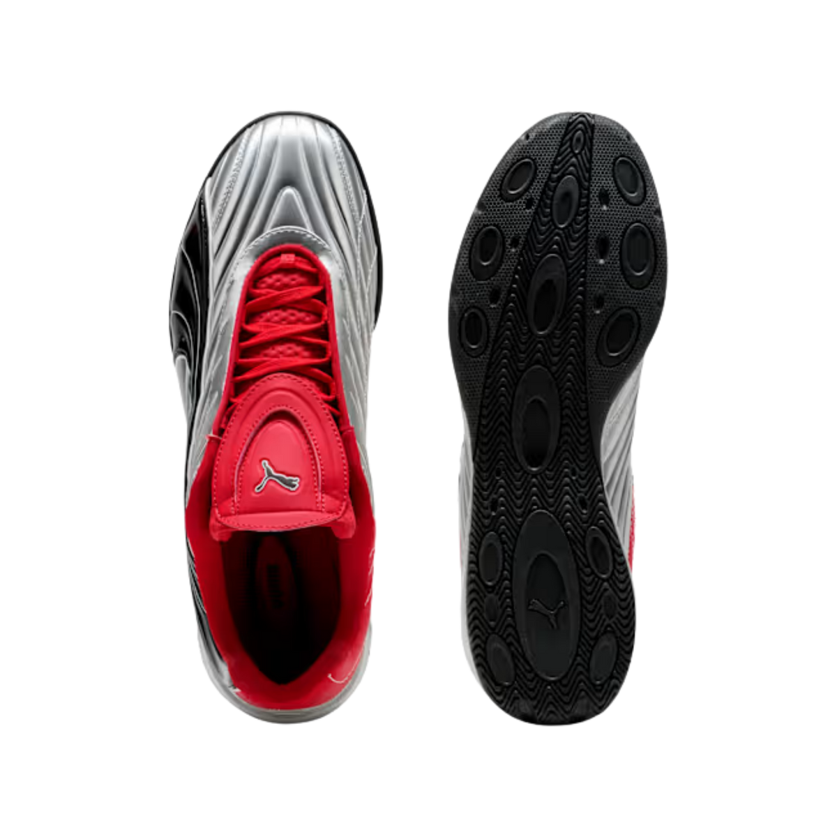 Puma Men V S2 Goalgetter Sneakers - Silver For All Time Red