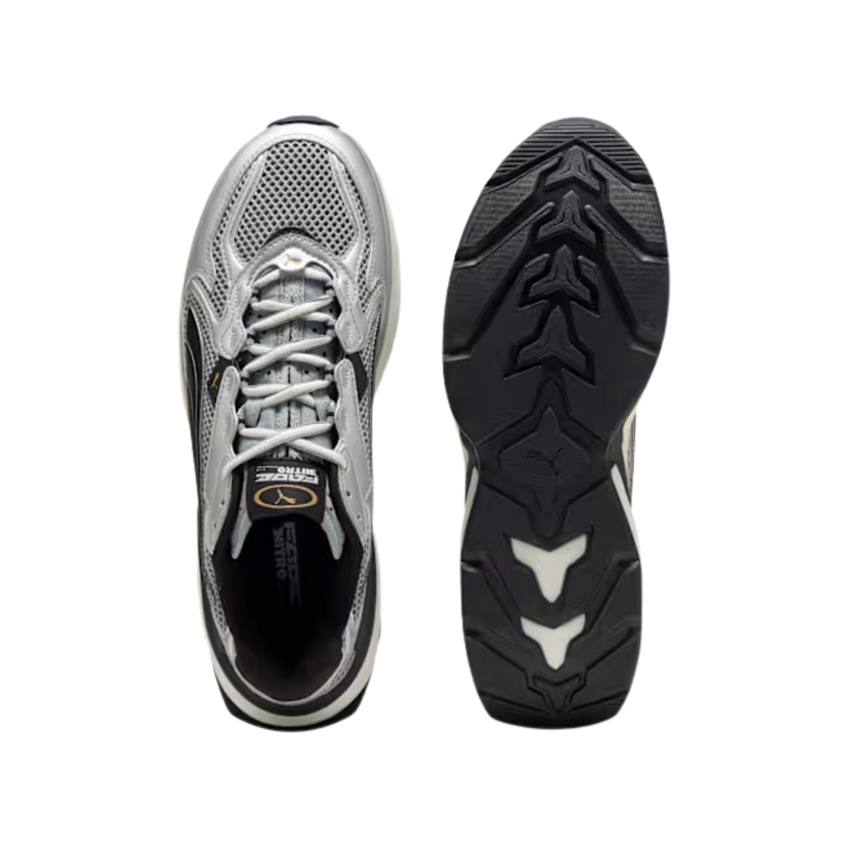 Puma Men Fade Sneakers - Silver Cool Mid Gray Black