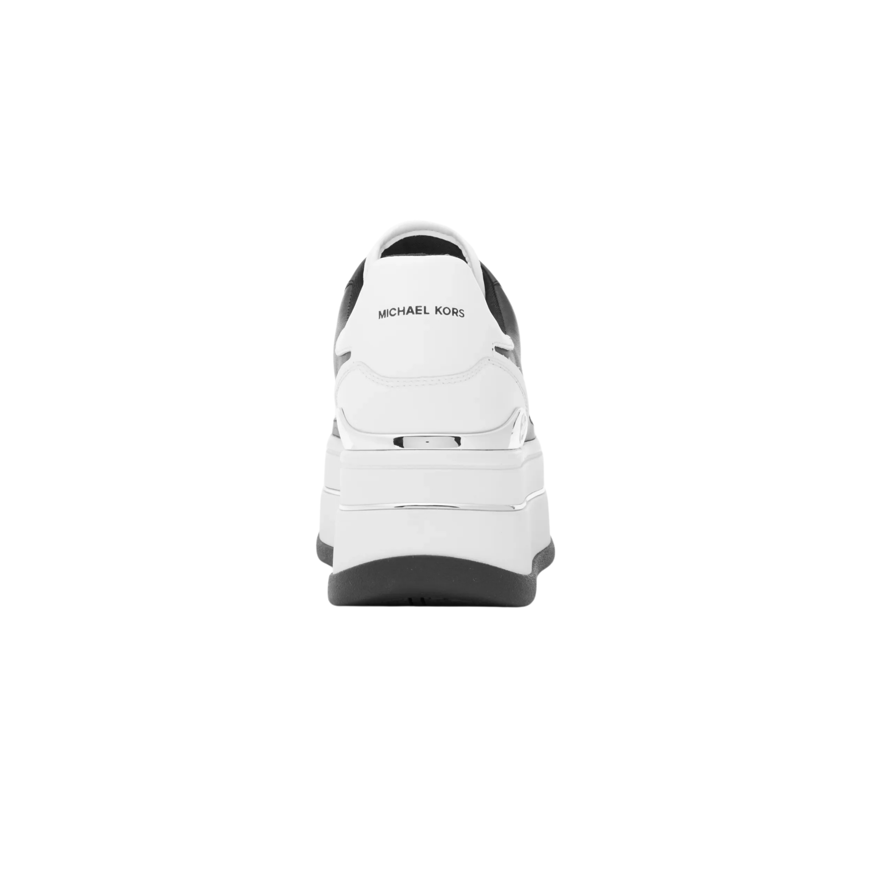 Michael Kors Women Hayes Two Tone Leather Platform Sneaker - Black Optic White