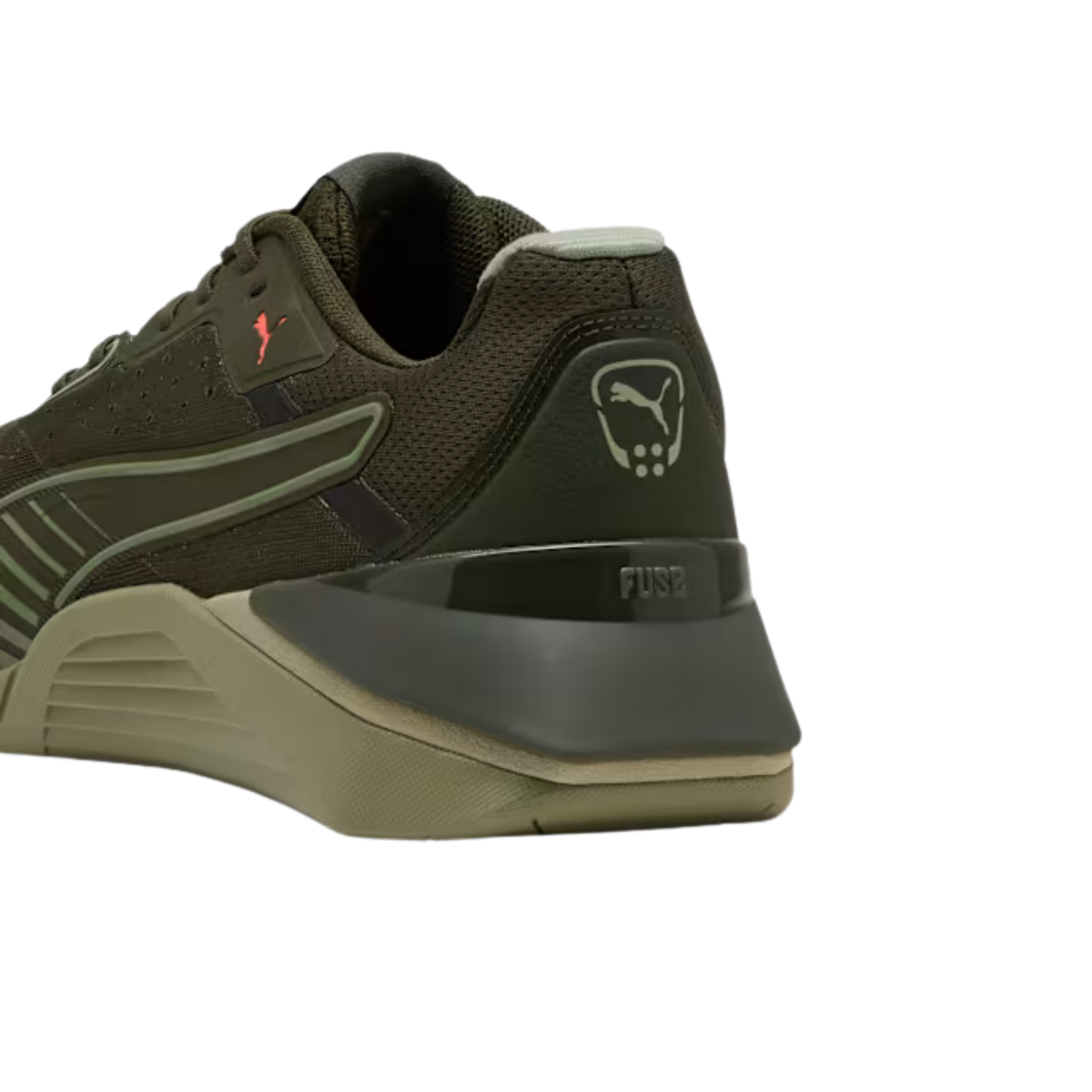 Puma Men Fuse 4.0 Training Shoes - Olive Green Lux Army Glowing Red