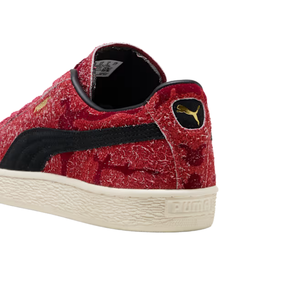 Puma Men Suede Flock Sneakers - Red Rhythm Intense Red