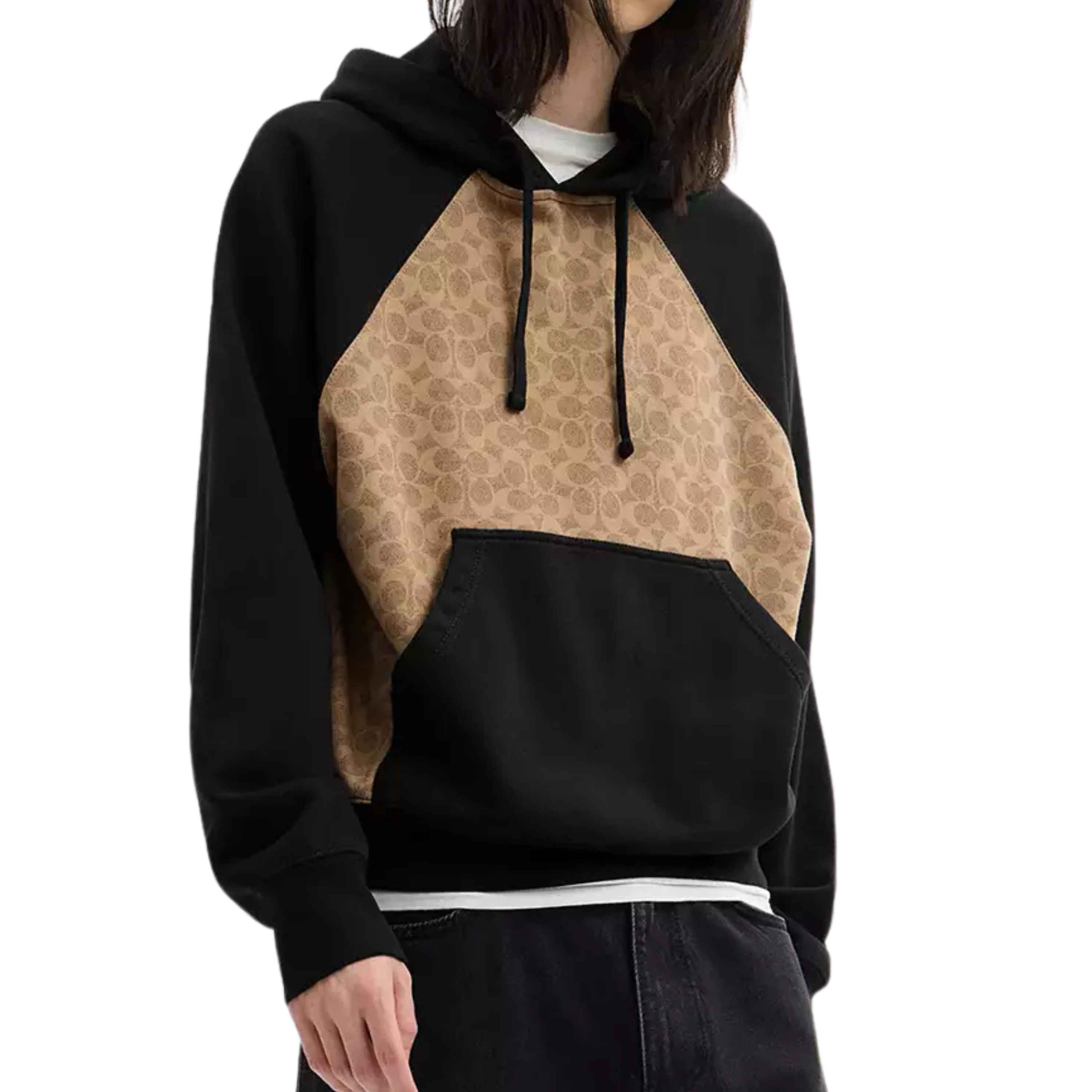 Coach Men Signature Hoodie - Tan Signature