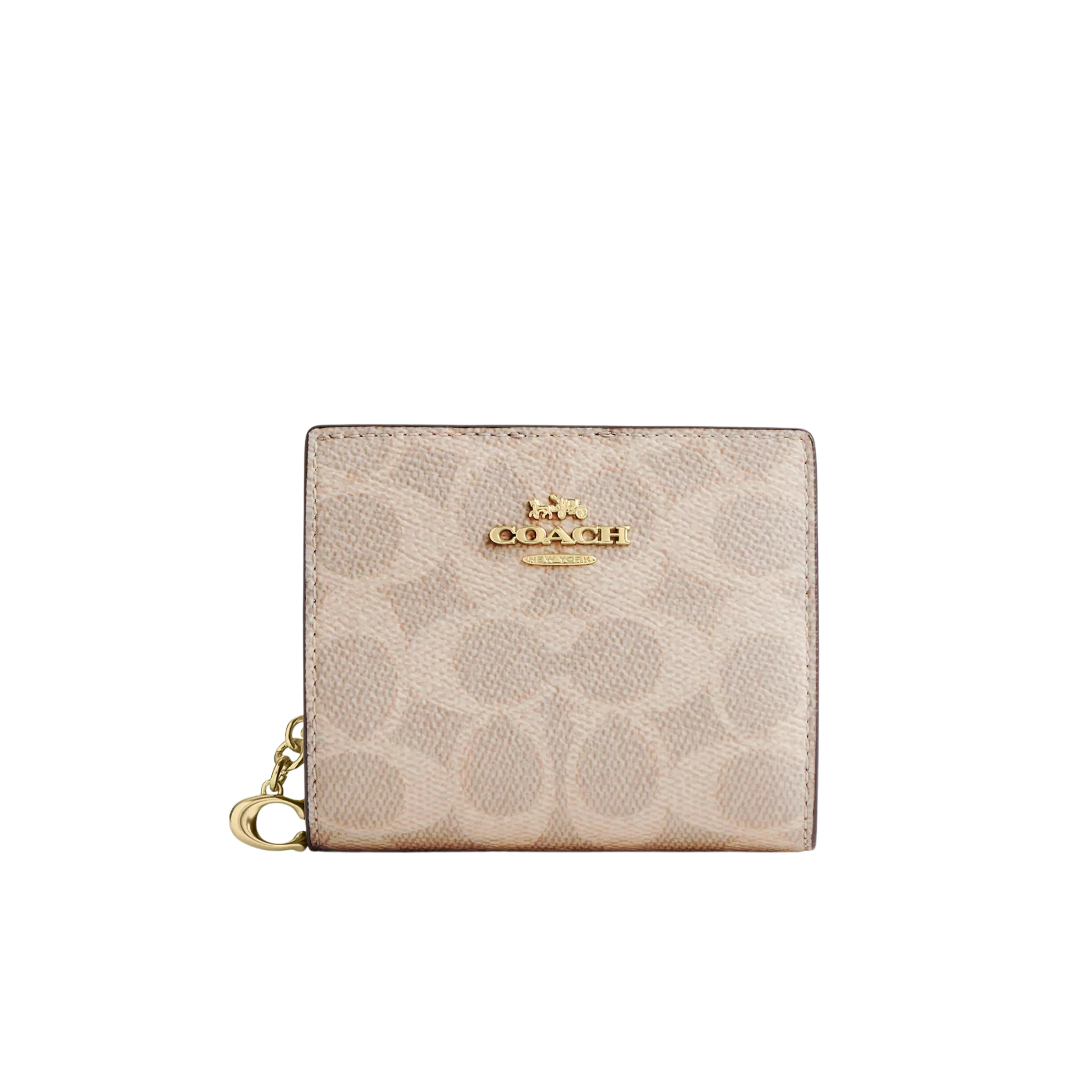 Coach Women Snap Wallet - Gold Sand Chalk