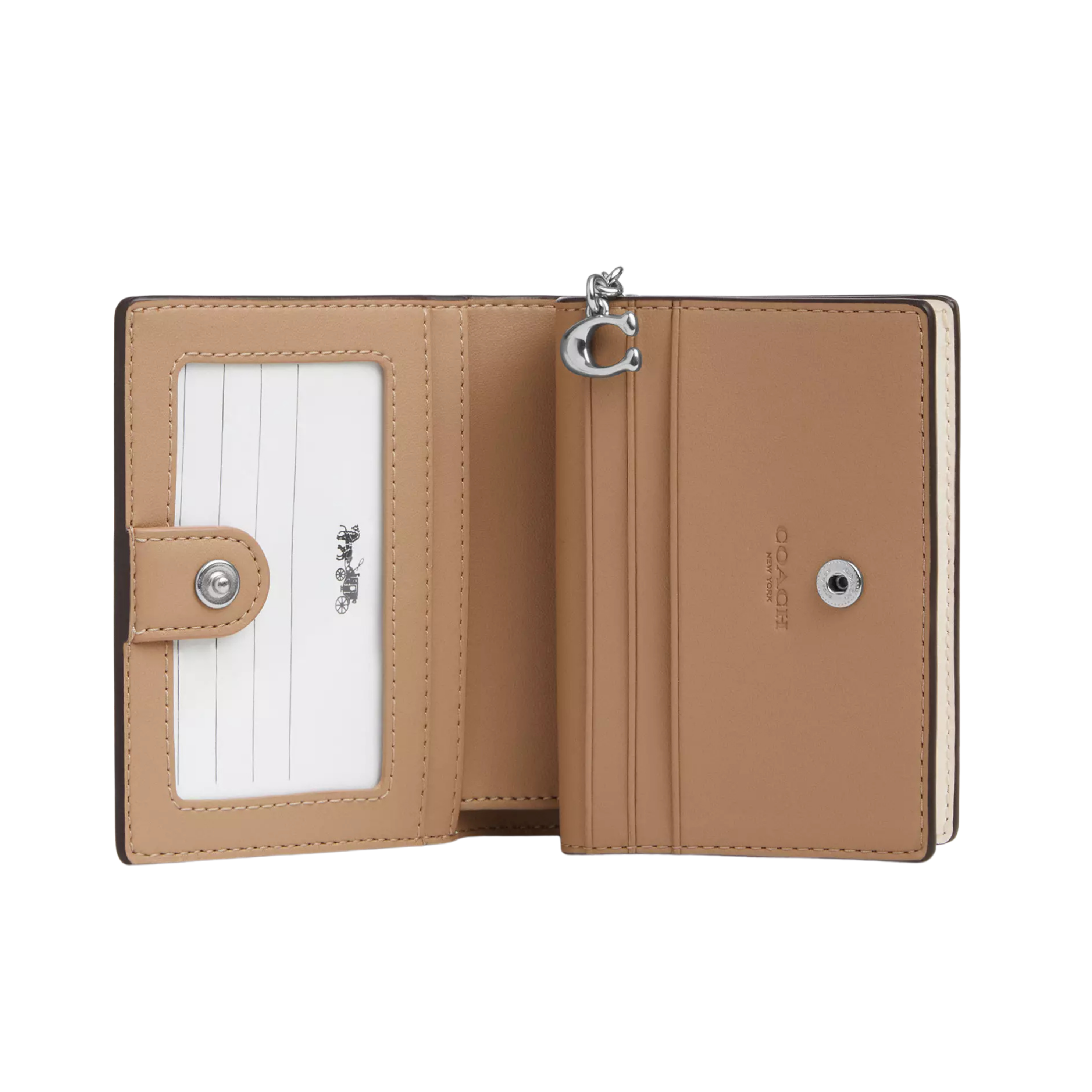Coach Women Snap Wallet - Silver