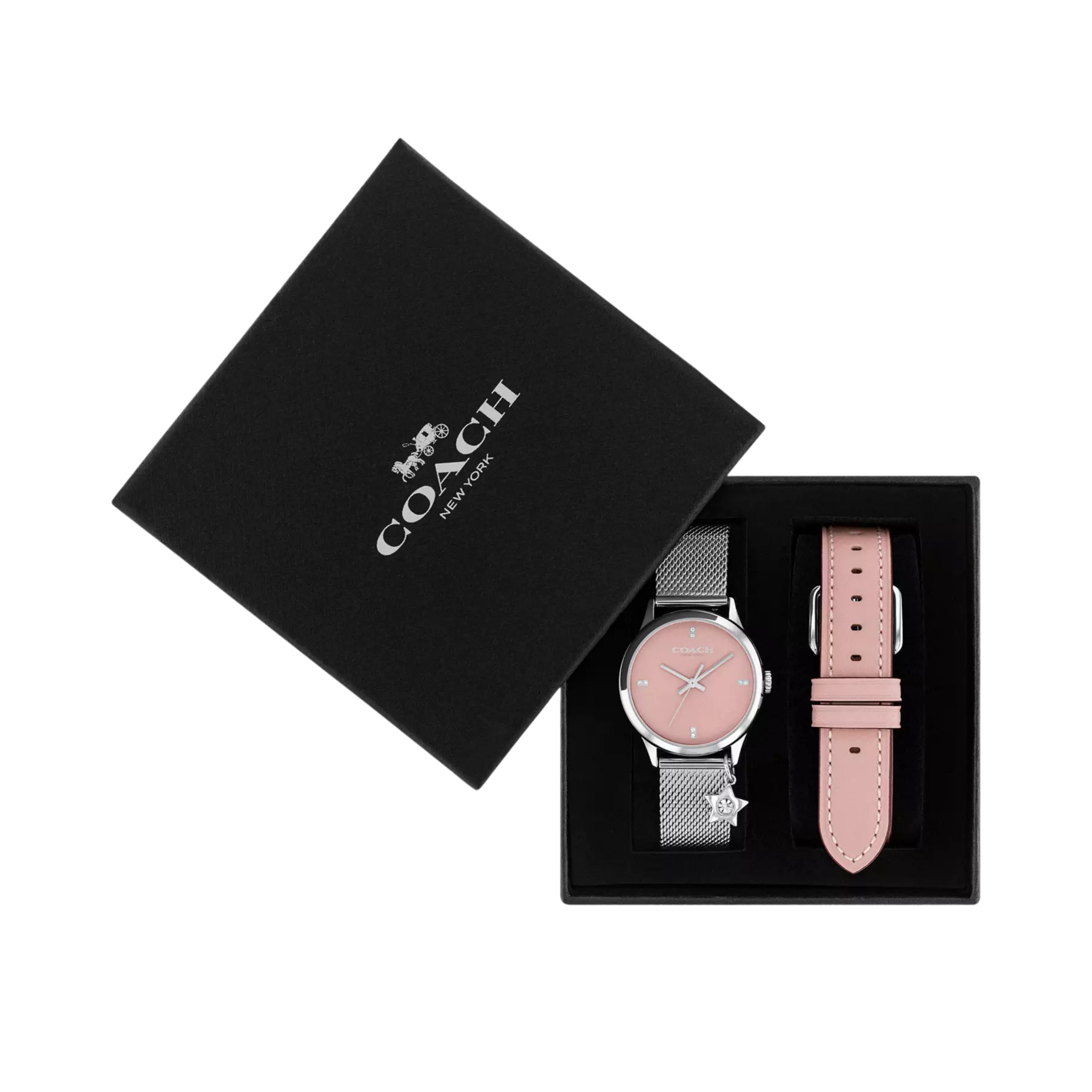 Coach Women Ruby Watch Gift Set 32 Mm - Stainless Steel Blush