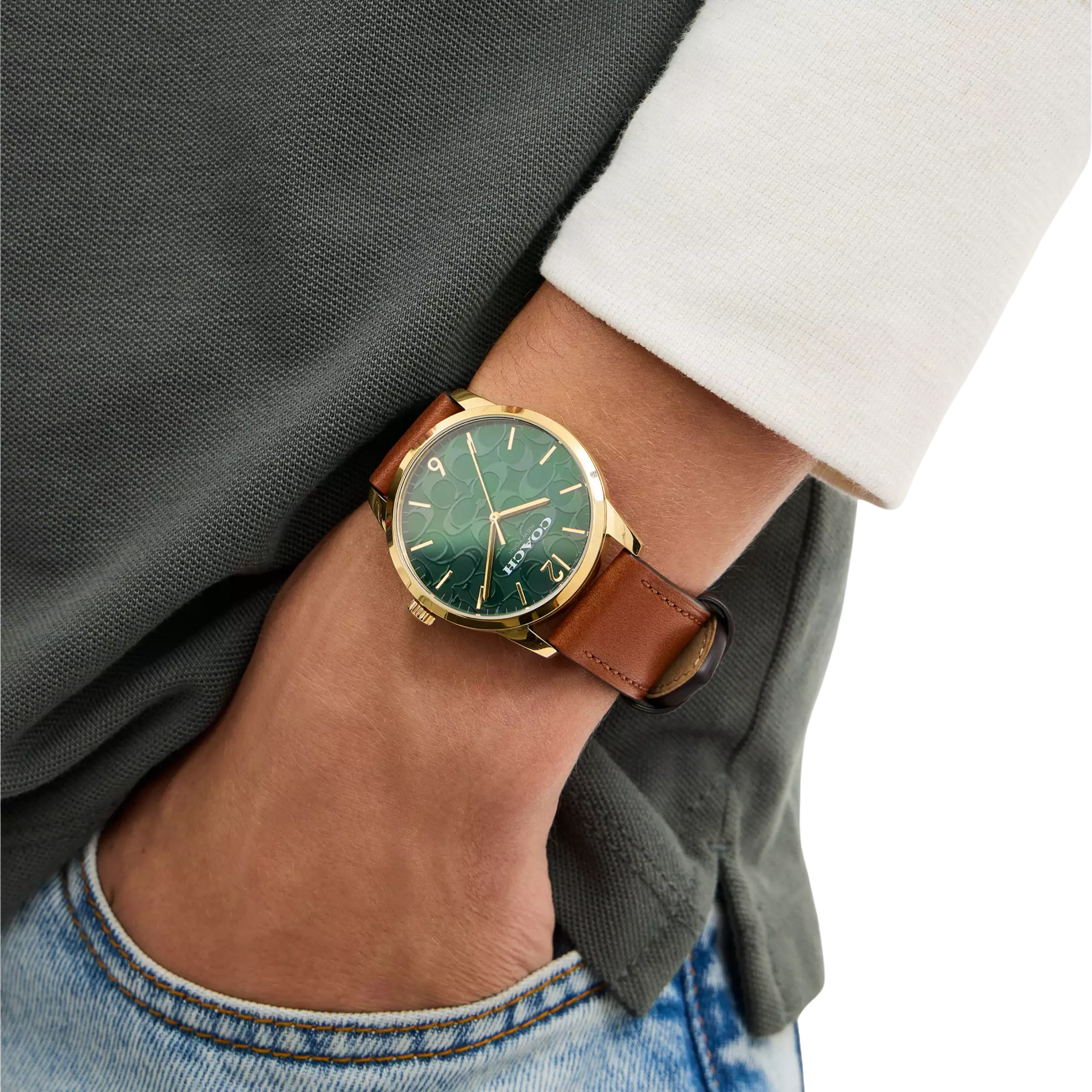 Coach Men Keane Watch 39 Mm - Saddle