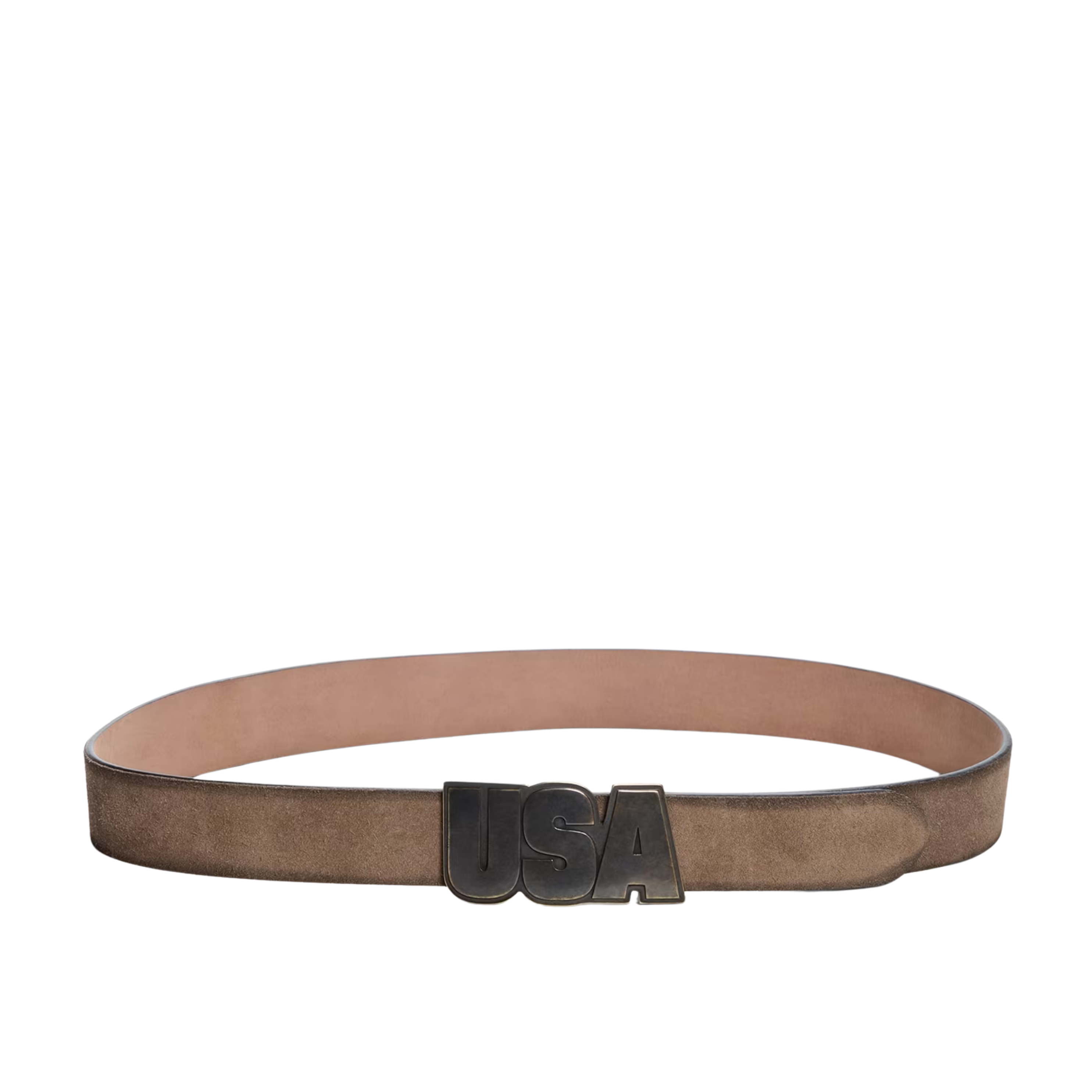 Guess Men Peeled Suede Belt - Dark Grey