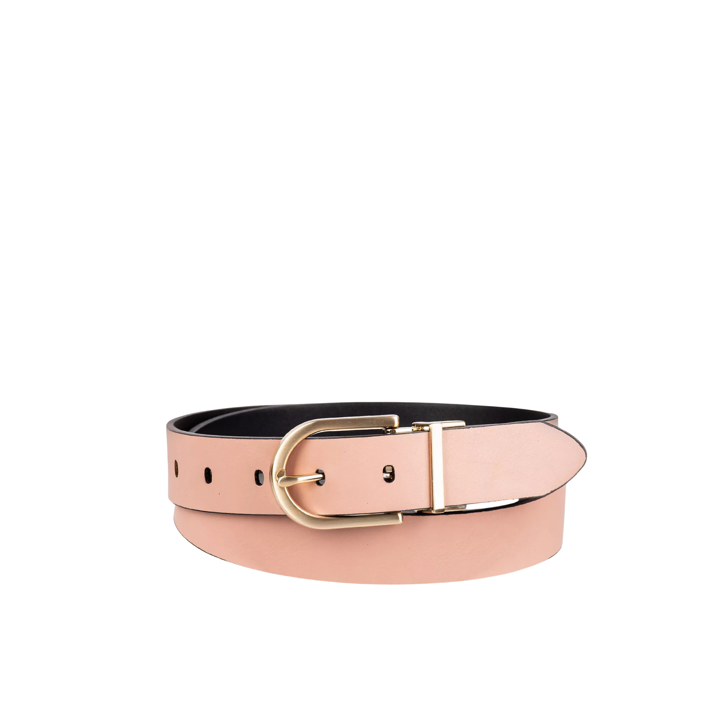 Calvin Klein Women Reversible Round Buckle Belt - Black Blush