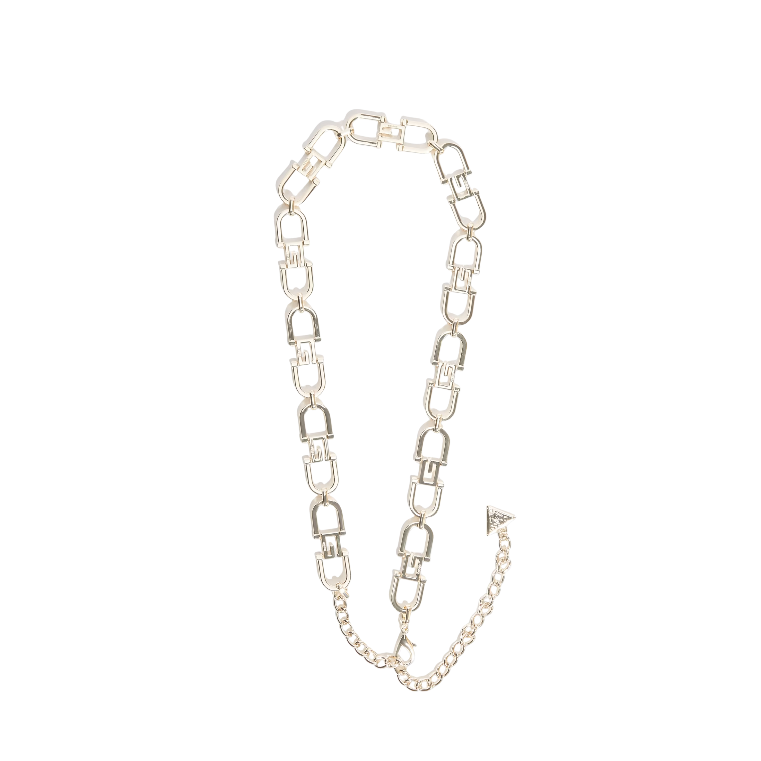 Guess Women G Logo Chain Belt - Pale Shiny Gold
