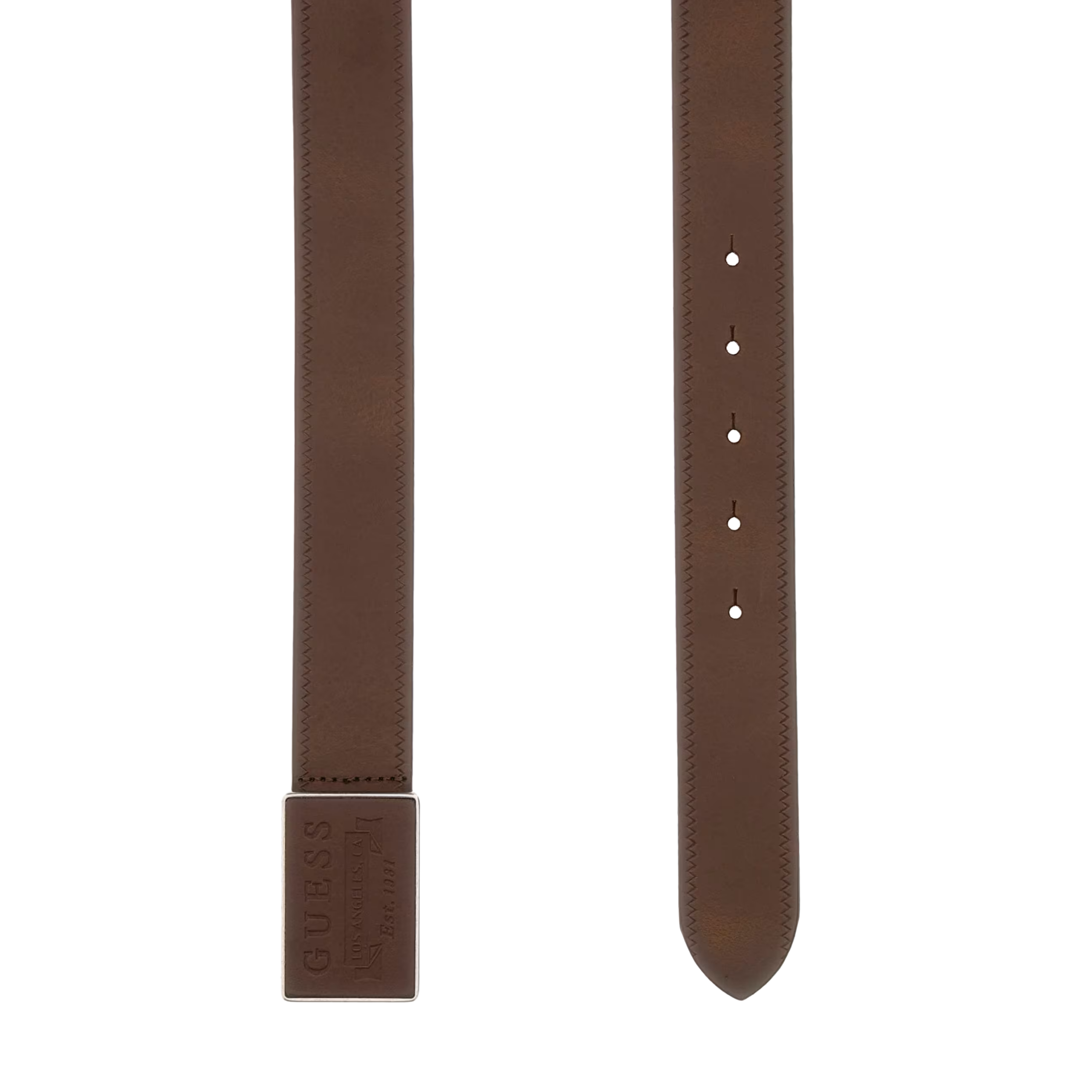 Guess Men Placket Belt - Rich Earth
