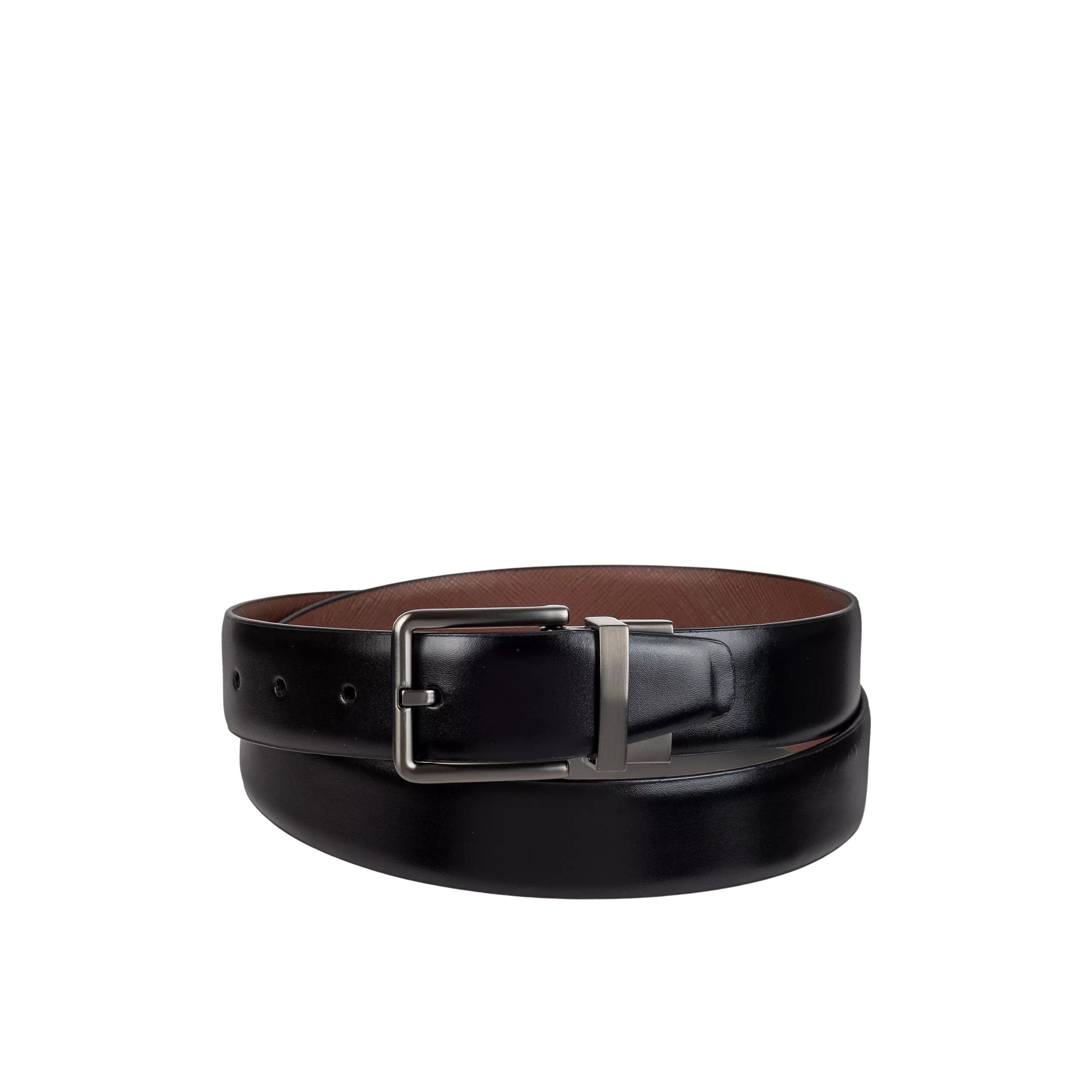 Calvin Klein Men Reversible Saffiano Leather Dress Belt LL000268 - Black
