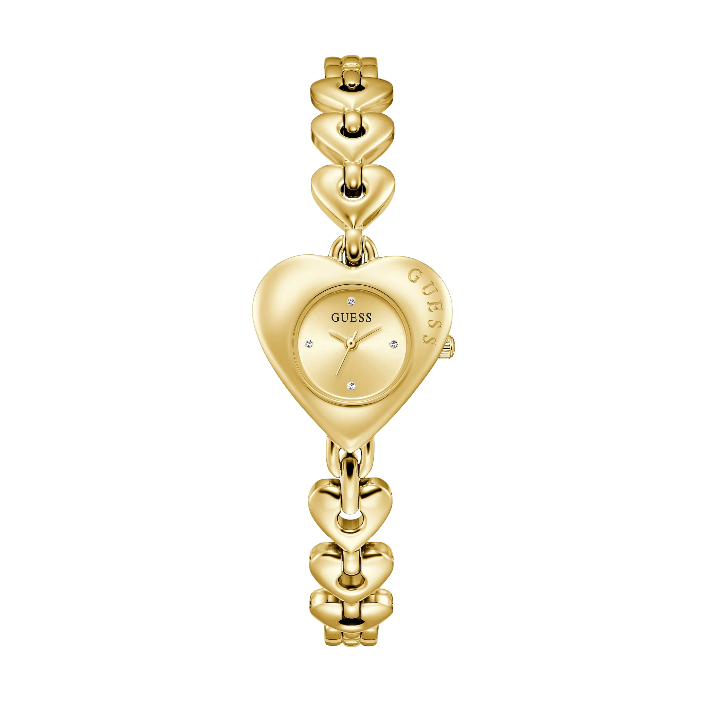 Guess Women Gold Tone Heart Analog Watch GW0992L2 - Gold