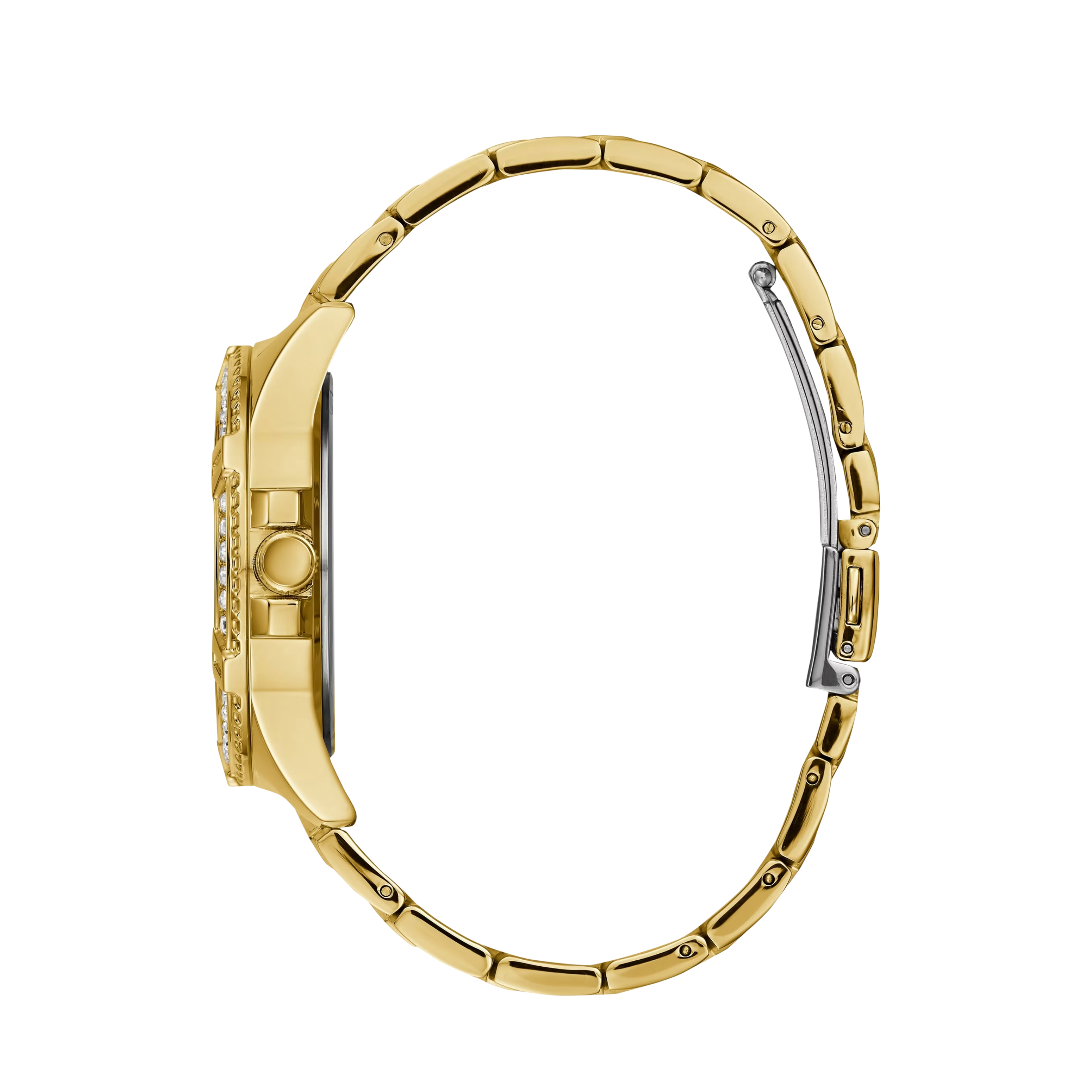 Guess Women Rhinestone Gold Tone Multifunction Watch U1156L2 - Gold