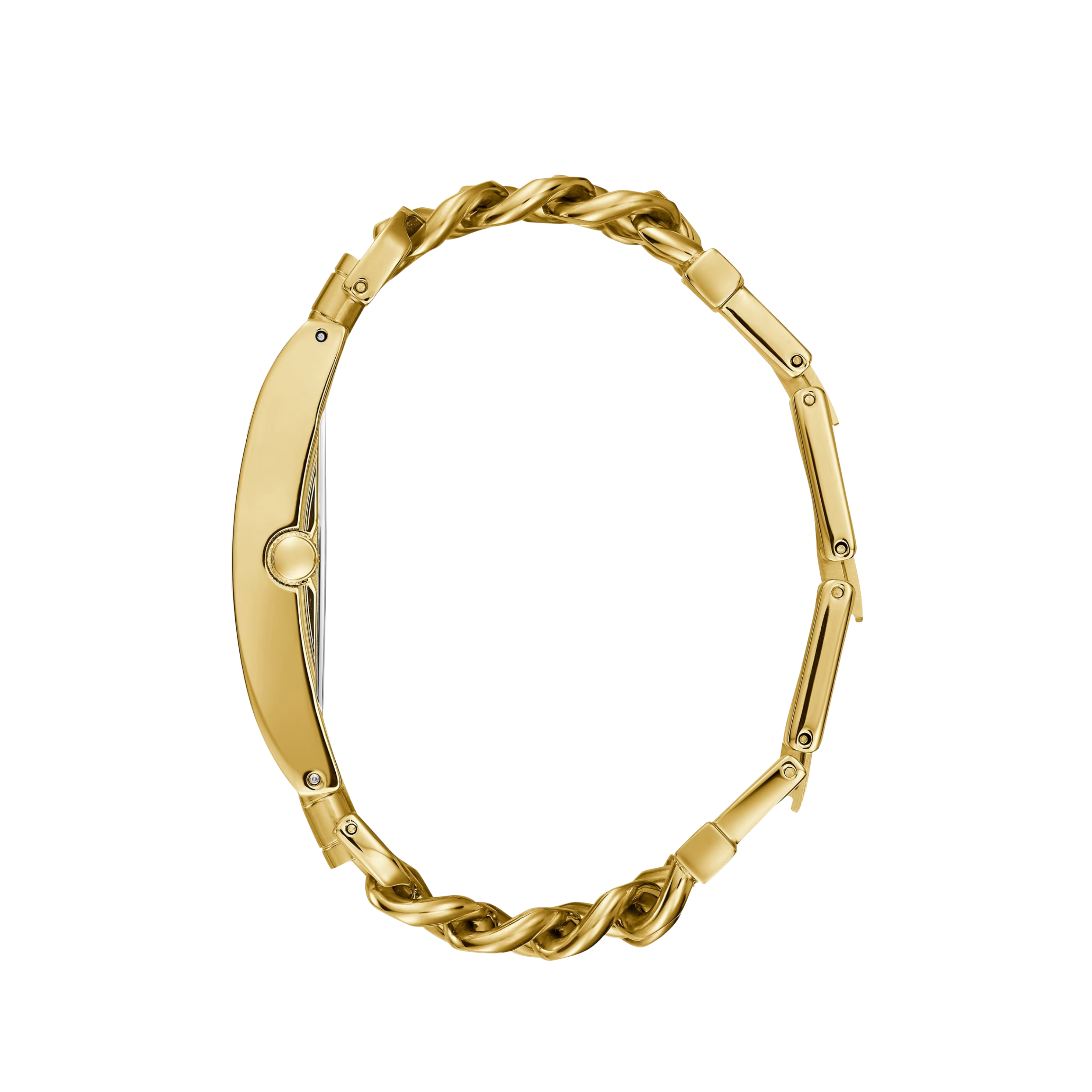 Guess Women Gold Tone Chainlink Analog Watch U1275L2 - Gold