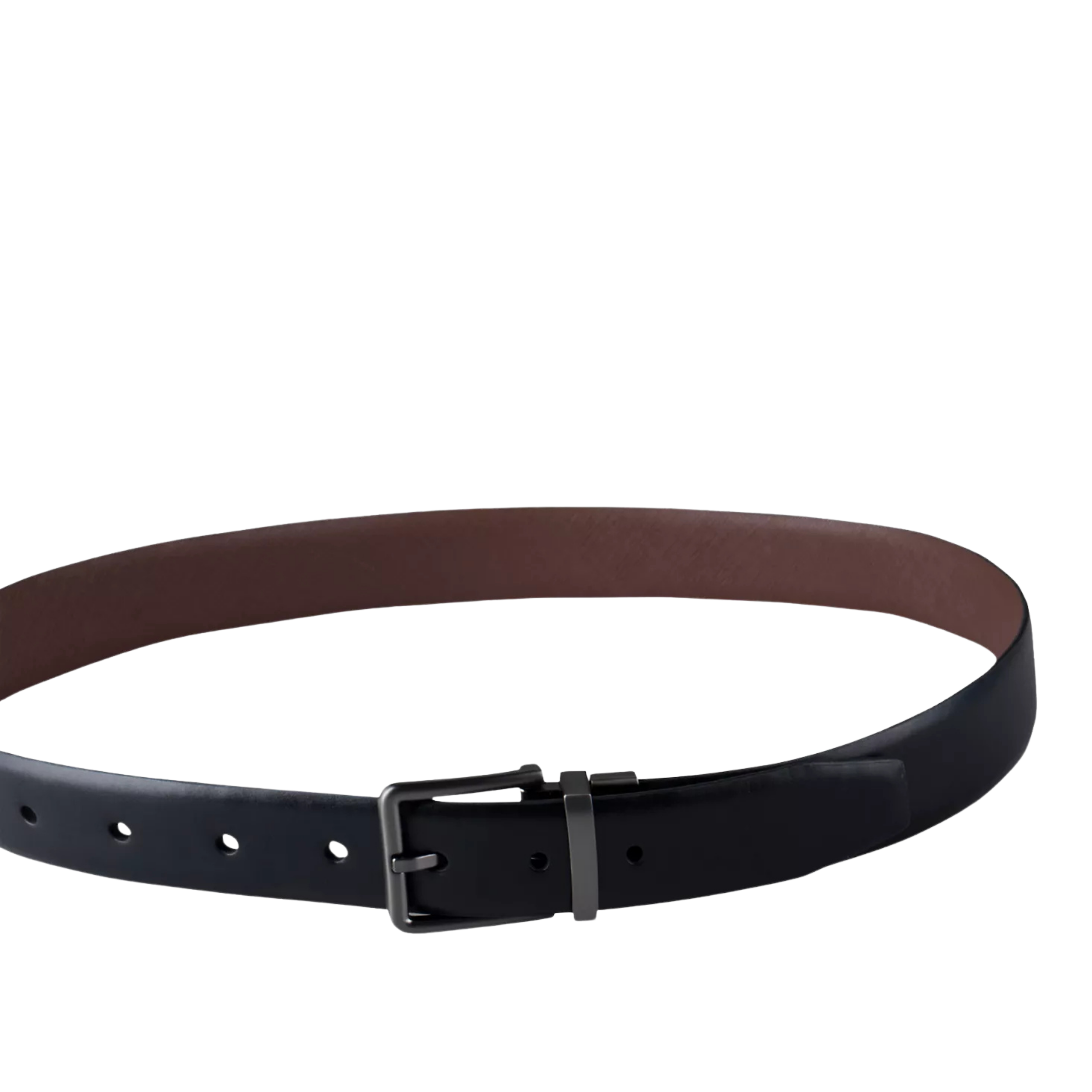 Calvin Klein Men Reversible Saffiano Leather Dress Belt LL000268 - Black