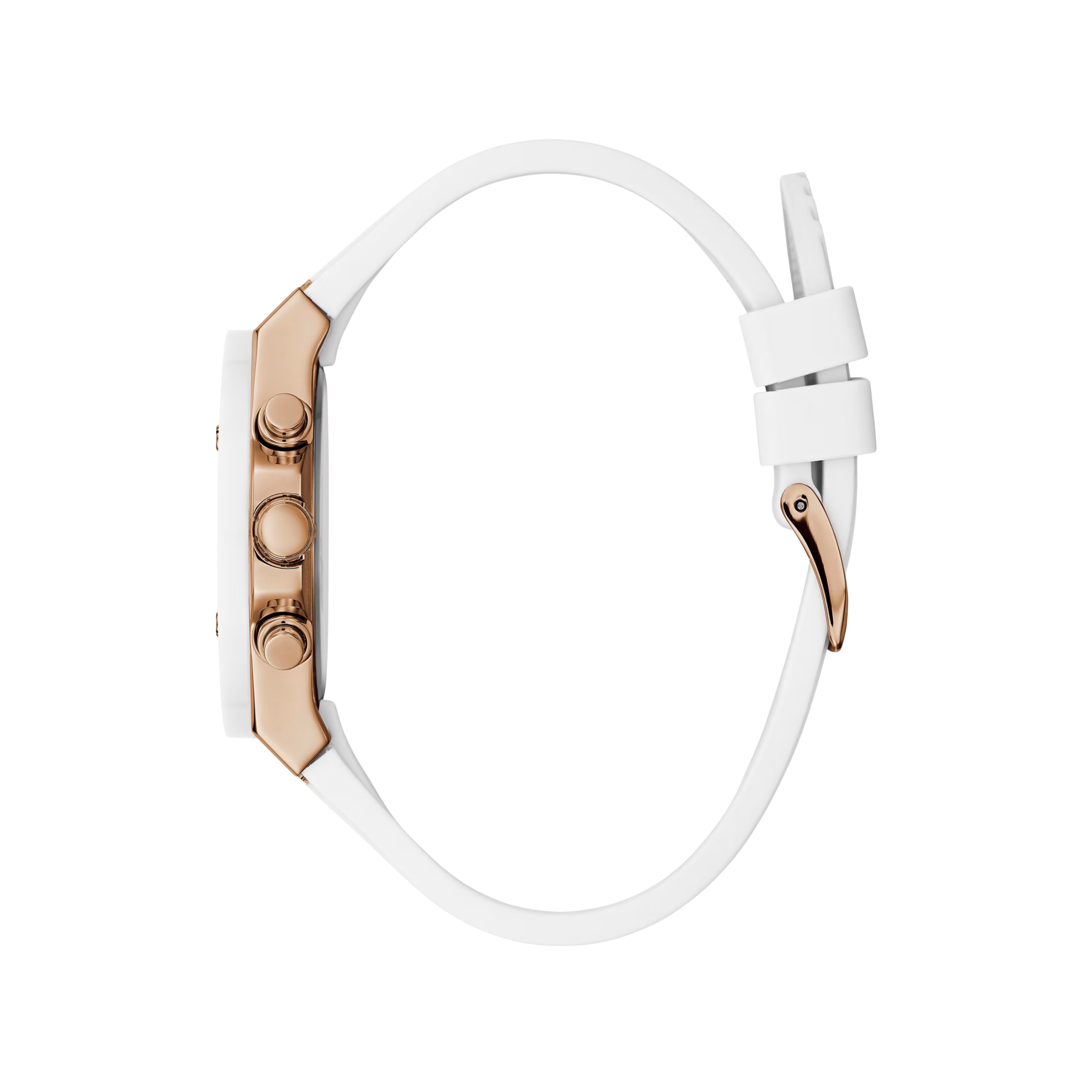 Guess Women Rose Gold Tone And White Multifunction Watch GW0030L3 - White Multi