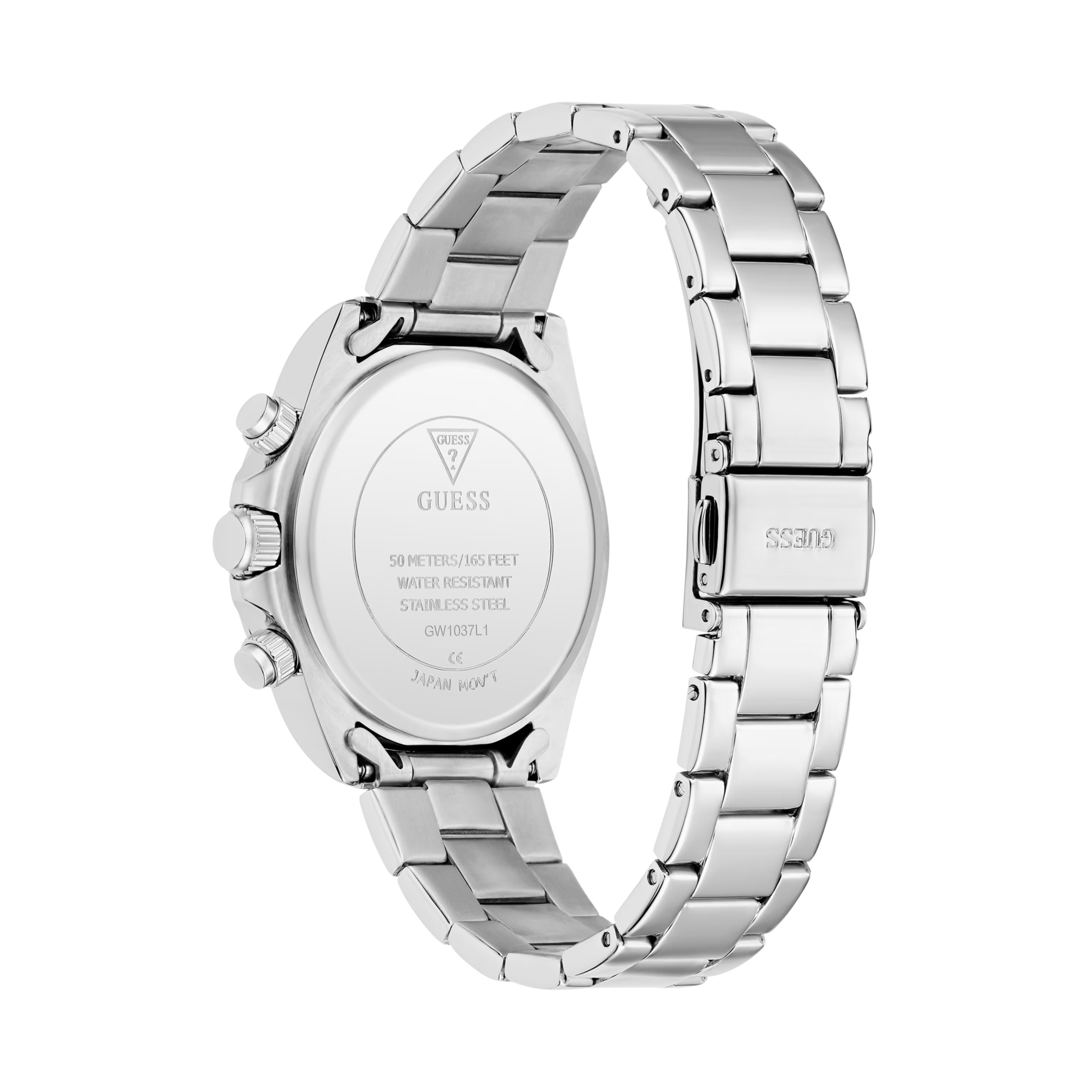 Guess Women Crystal Stainless Steel Multi Function Watch GW1037L1 - Silver