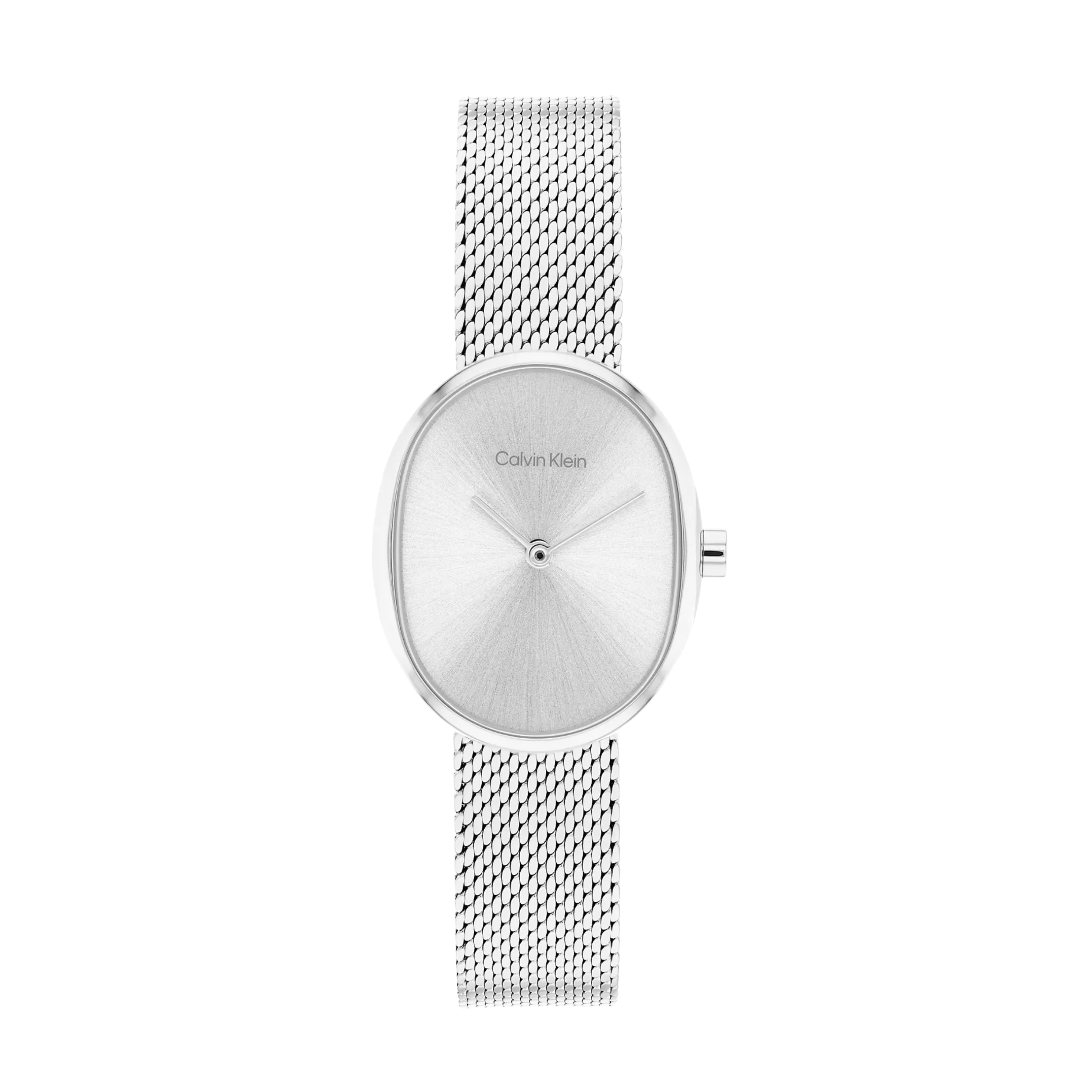 Calvin Klein Women Round Mesh Bracelet Watch - Silver