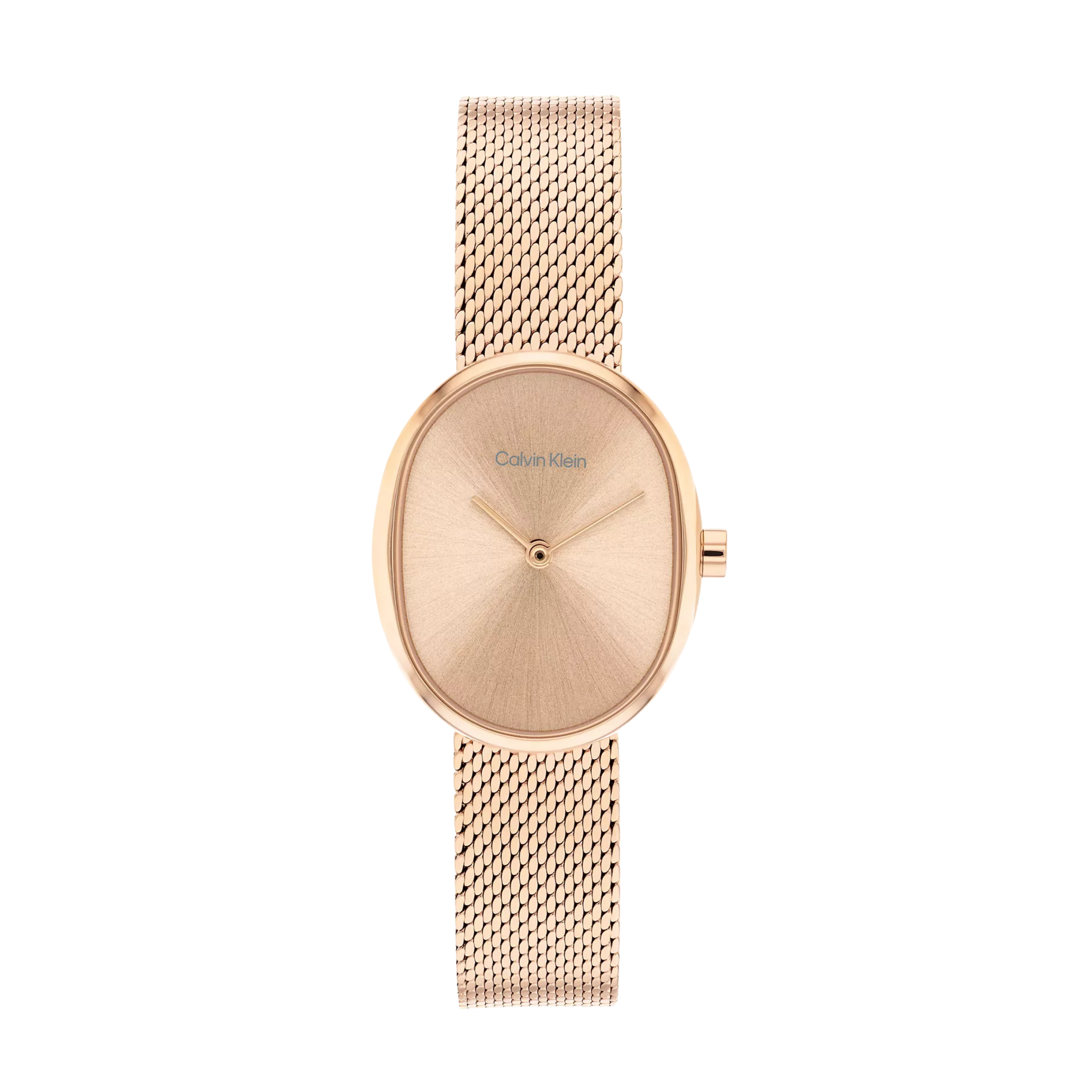 Calvin Klein Women Round Mesh Bracelet Watch - Gold