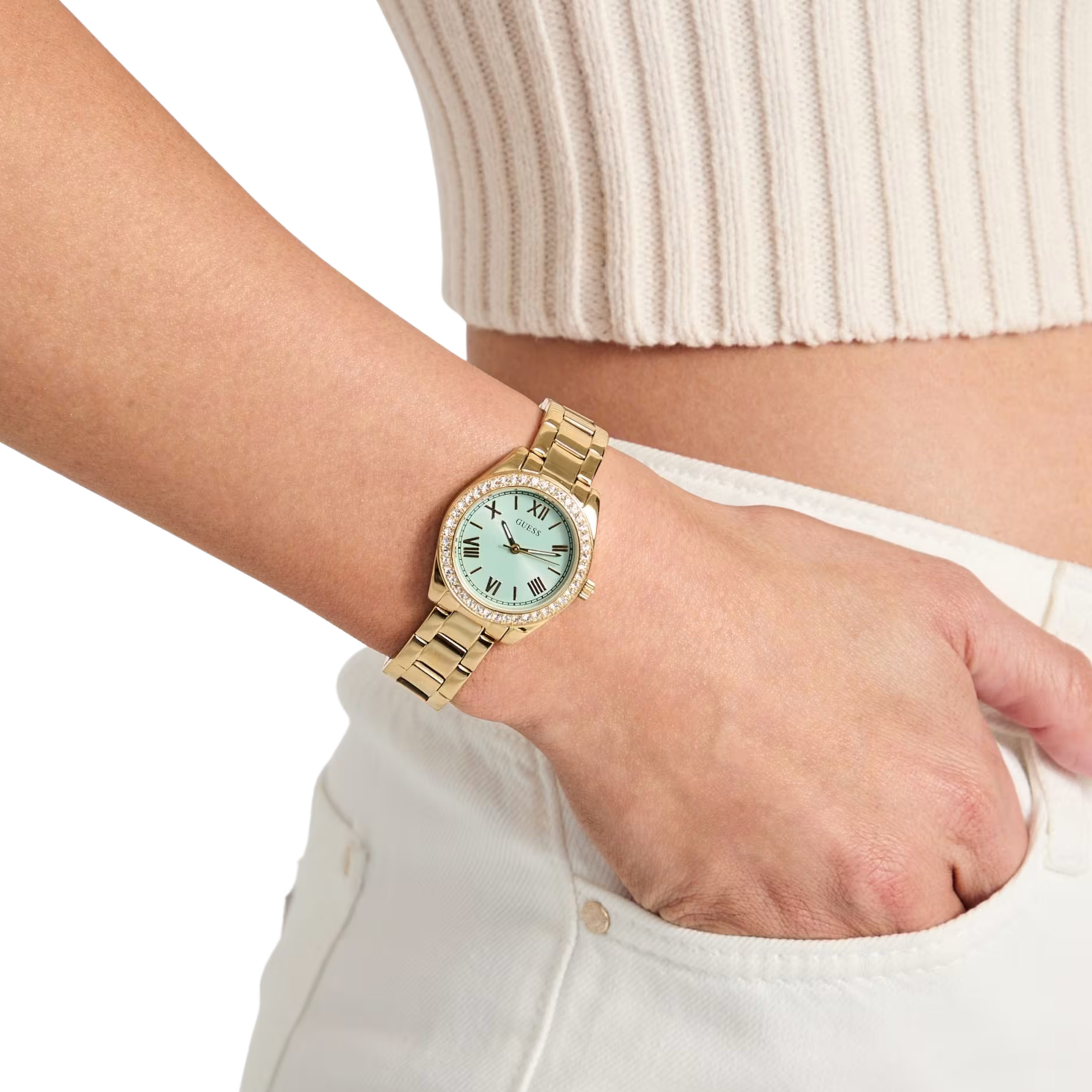 Guess Women Gold Tone Analog Watch GW0841L5 - Gold