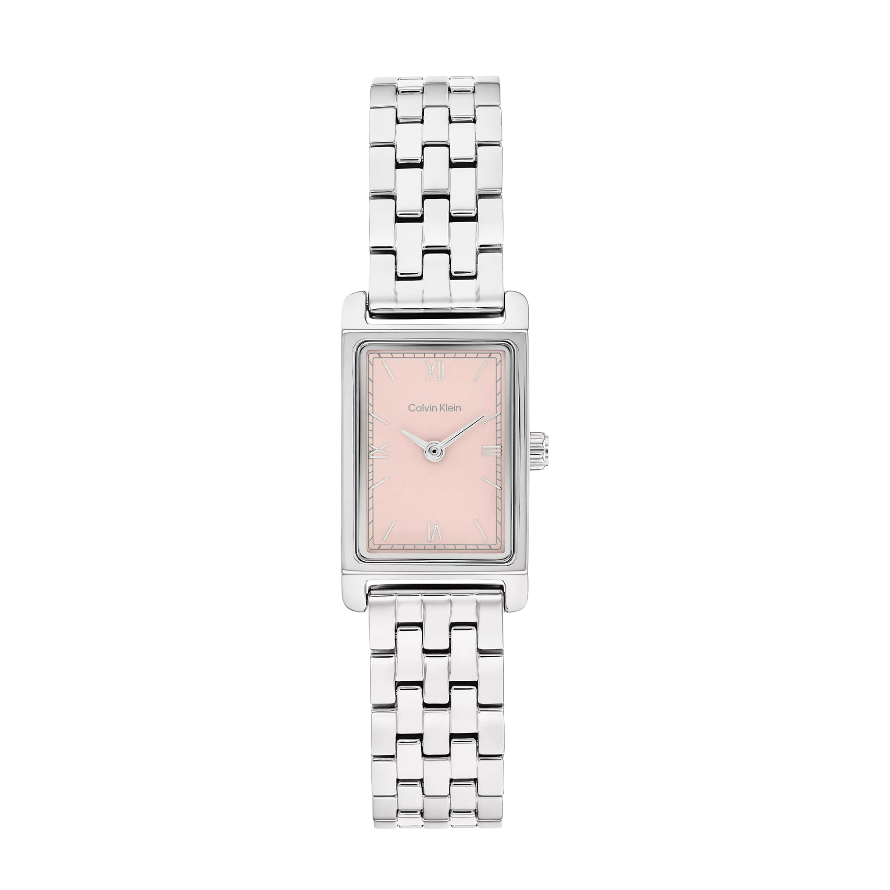 Calvin Klein Women Rectangle Dial Link Bracelet Watch - Blush