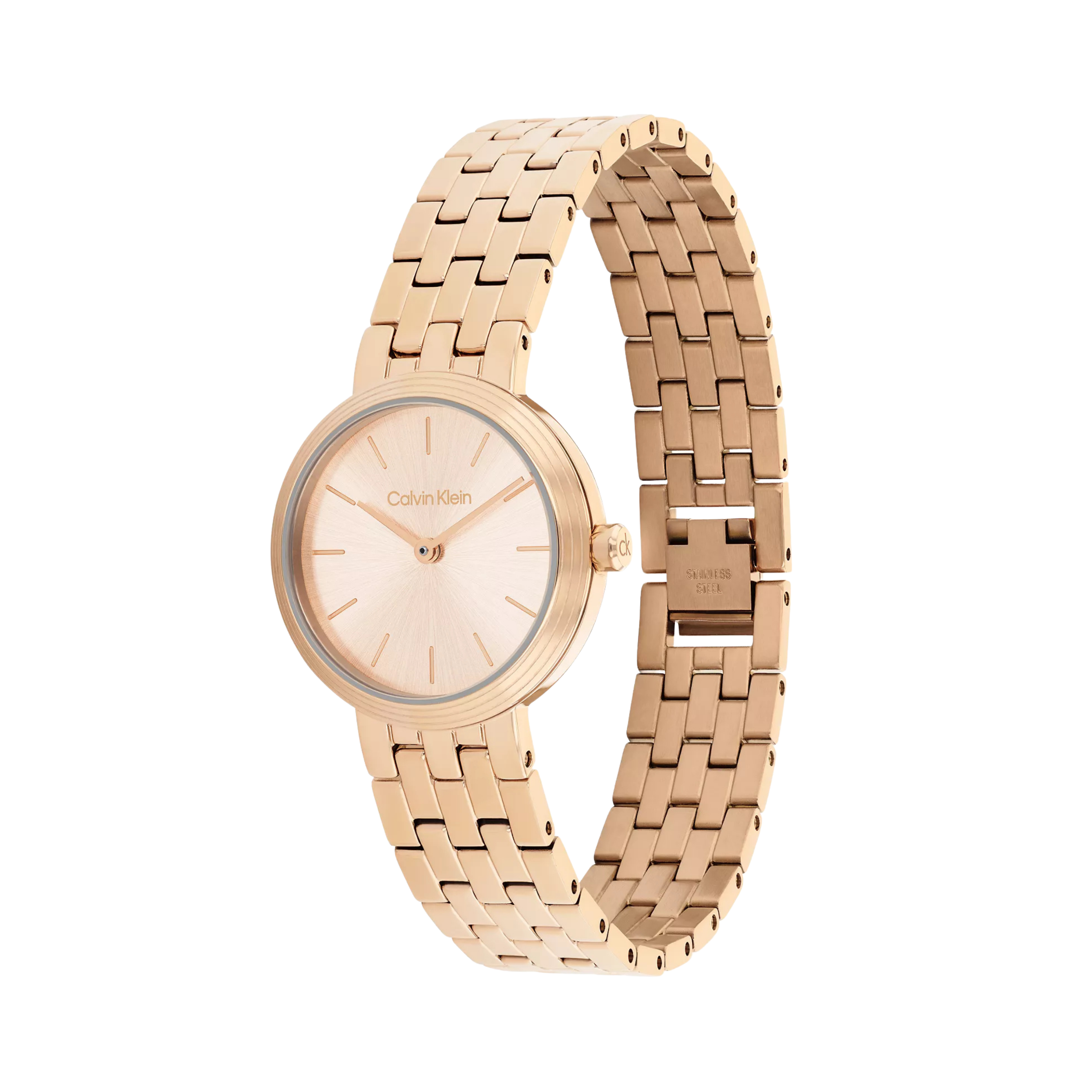 Calvin Klein Women Refined Dial Link Bracelet Watch - Rose Gold