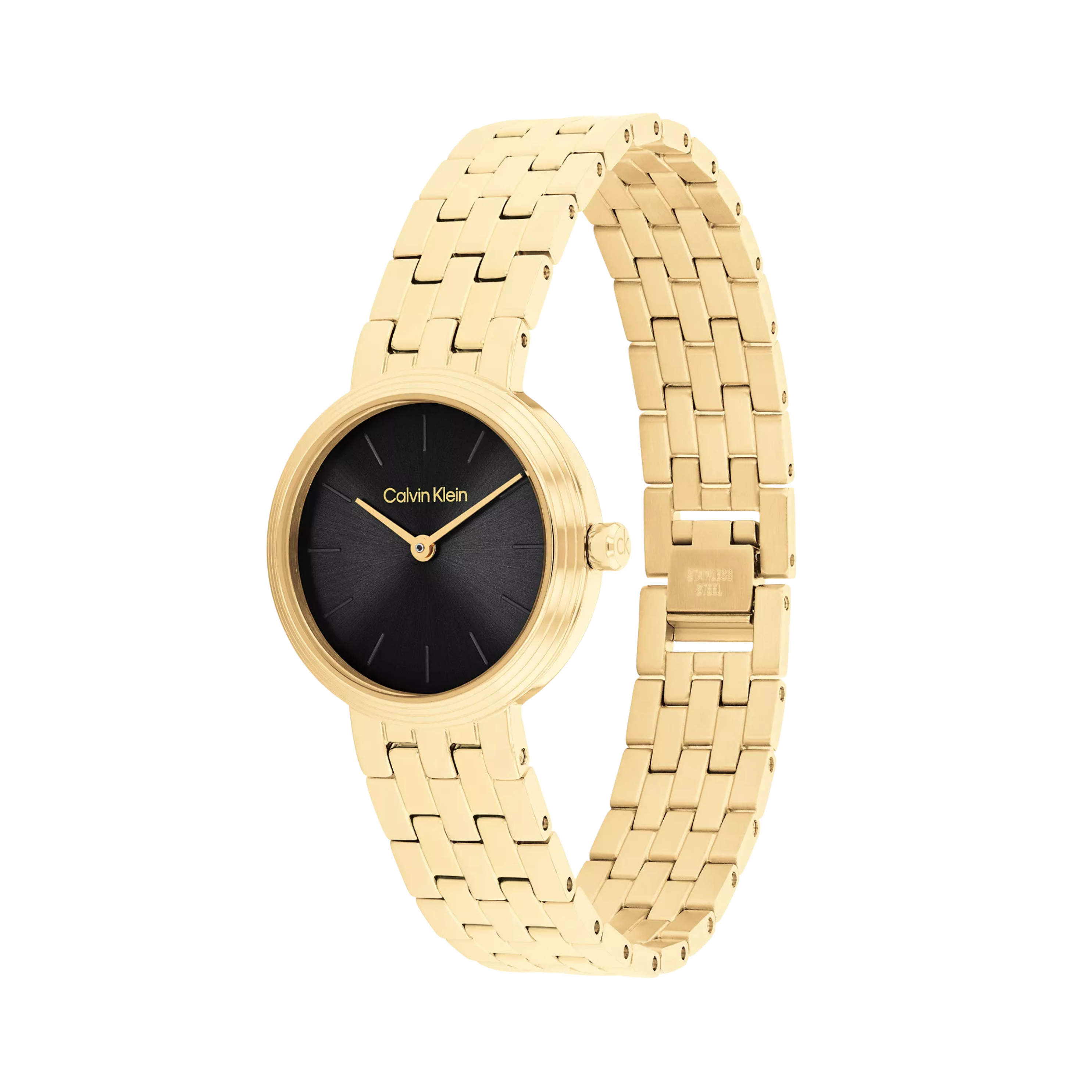 Calvin Klein Women Modern Dial Link Bracelet Watch - Gold