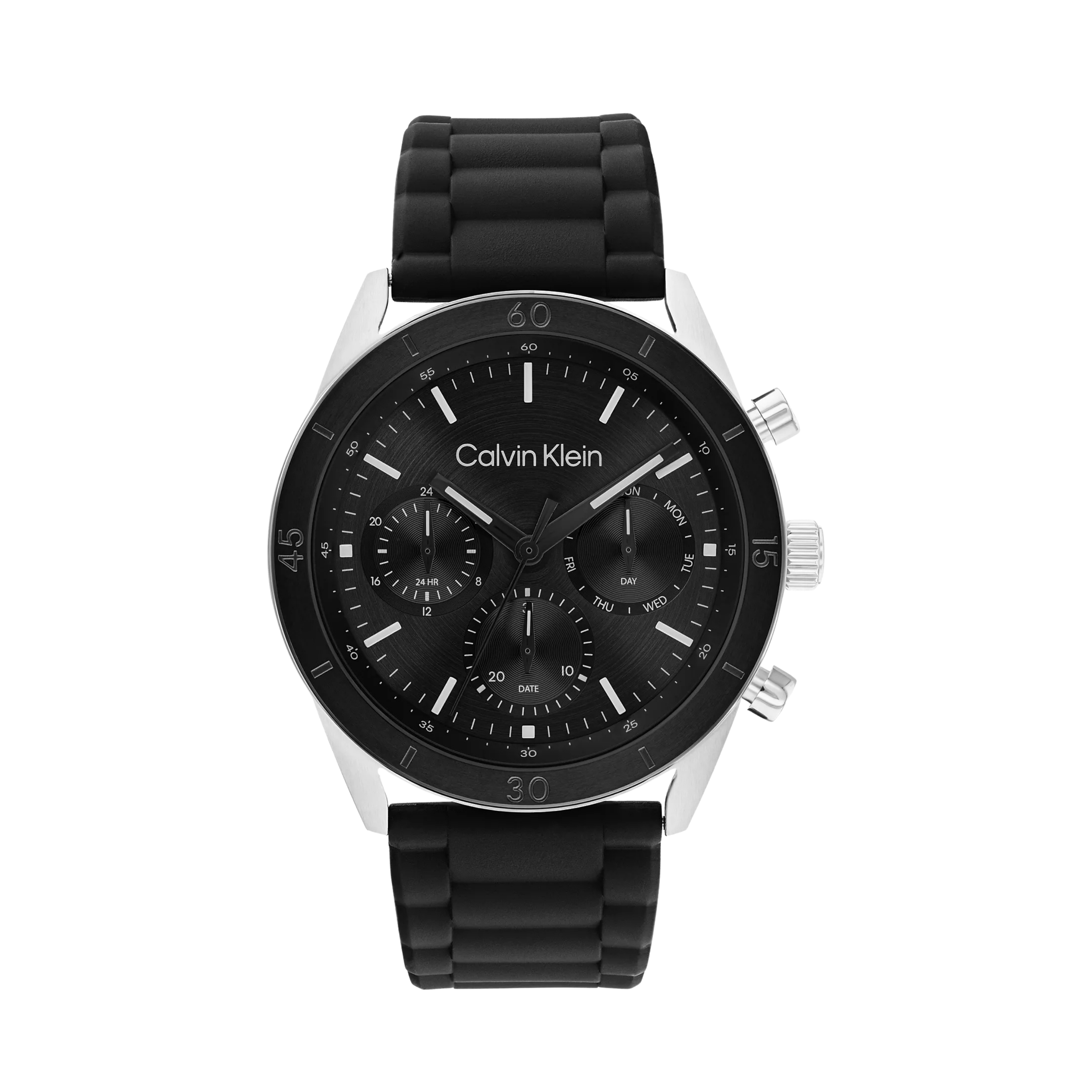 Calvin Klein Men Chronograph Silicone Watch LW000500 040 - Black