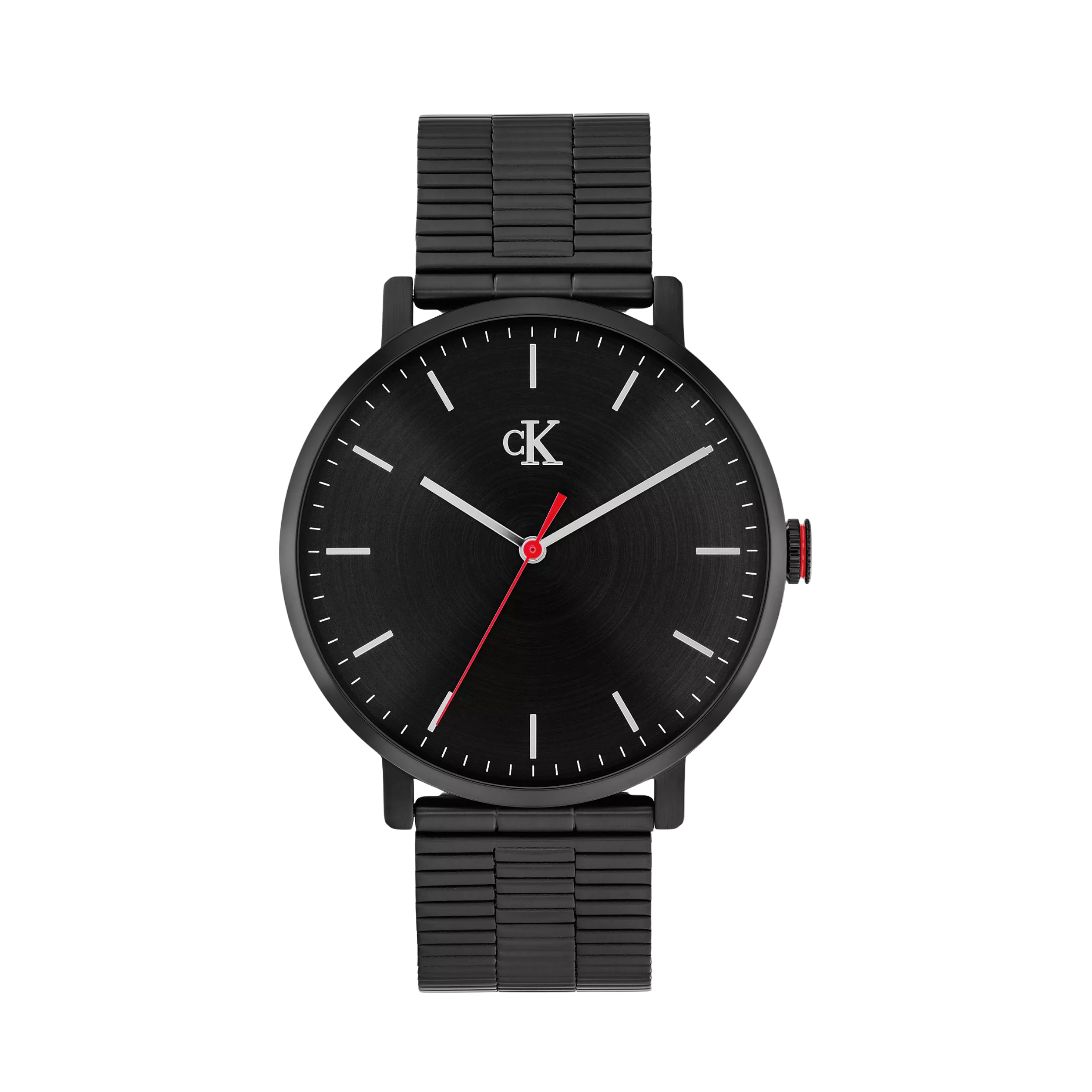 Calvin Klein Men Slim Case Link Bracelet Watch 25200550 - Black