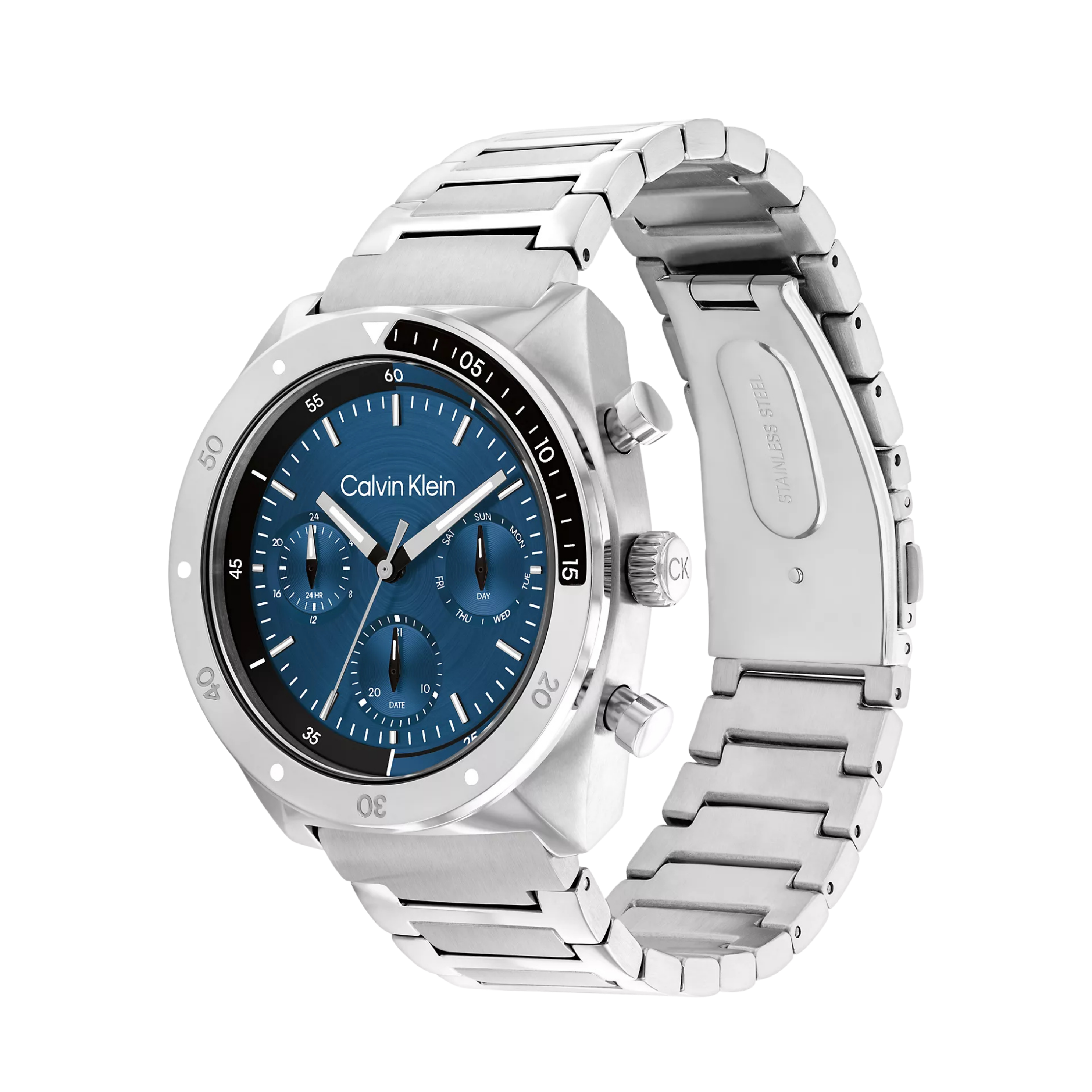 Calvin Klein Men Multifunction Link Bracelet Watch 25200464 - Blue