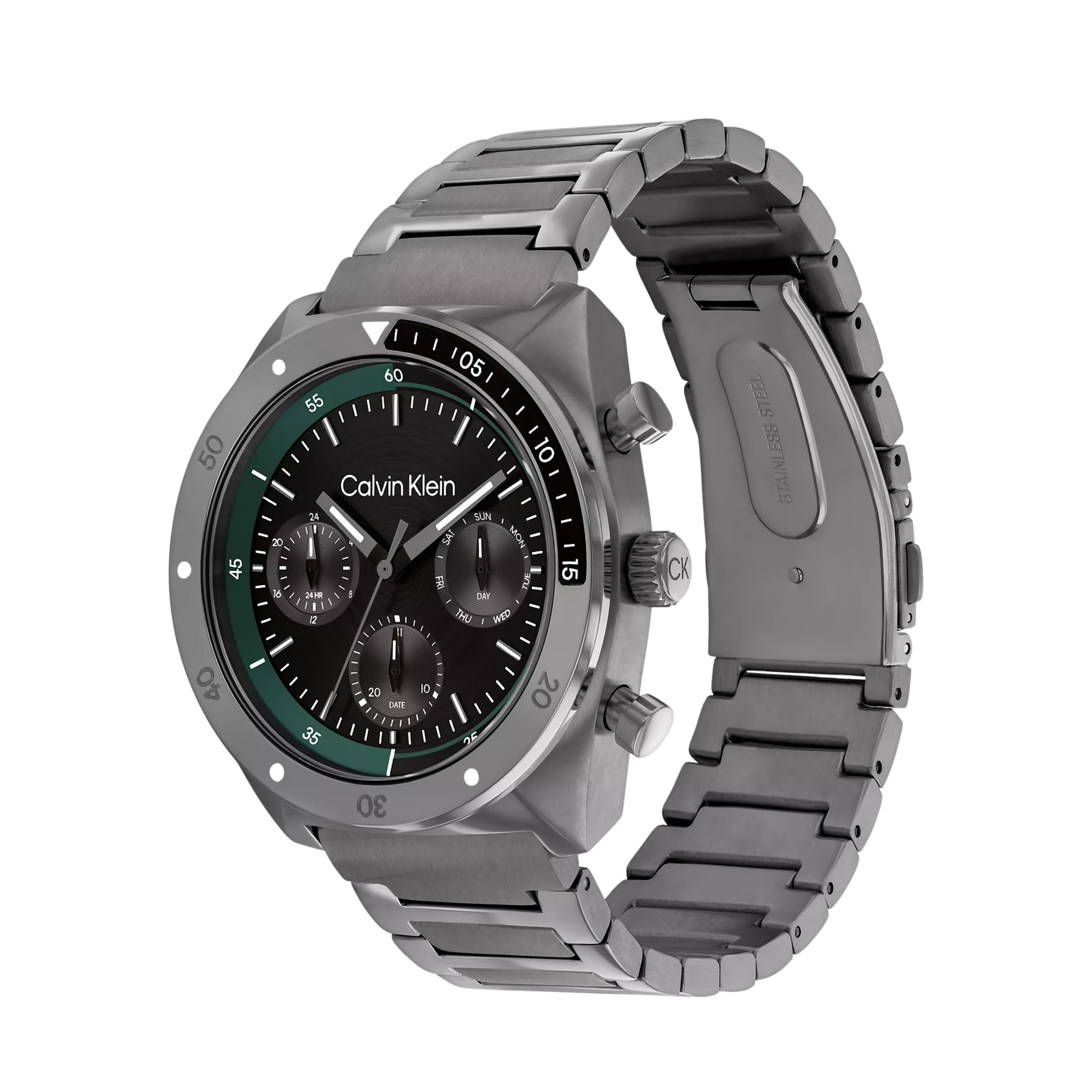 Calvin Klein Men Multifunction Link Bracelet Watch 25200464 - Black
