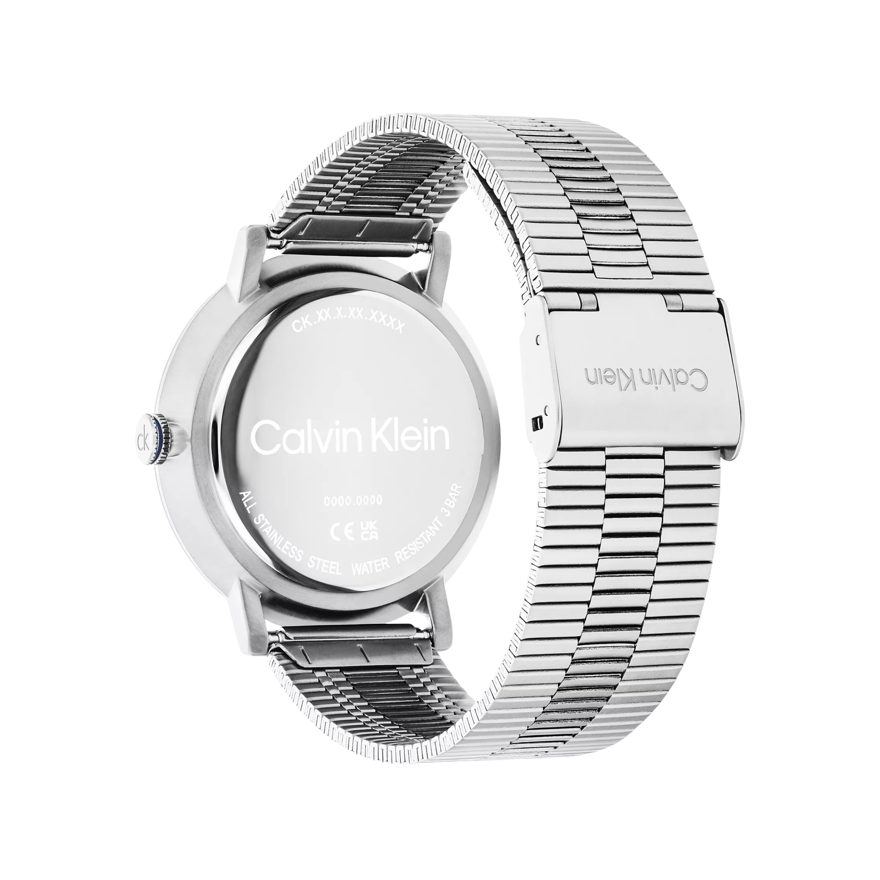 Calvin Klein Men Slim Case Link Bracelet Watch 25200547 - Silver Blue