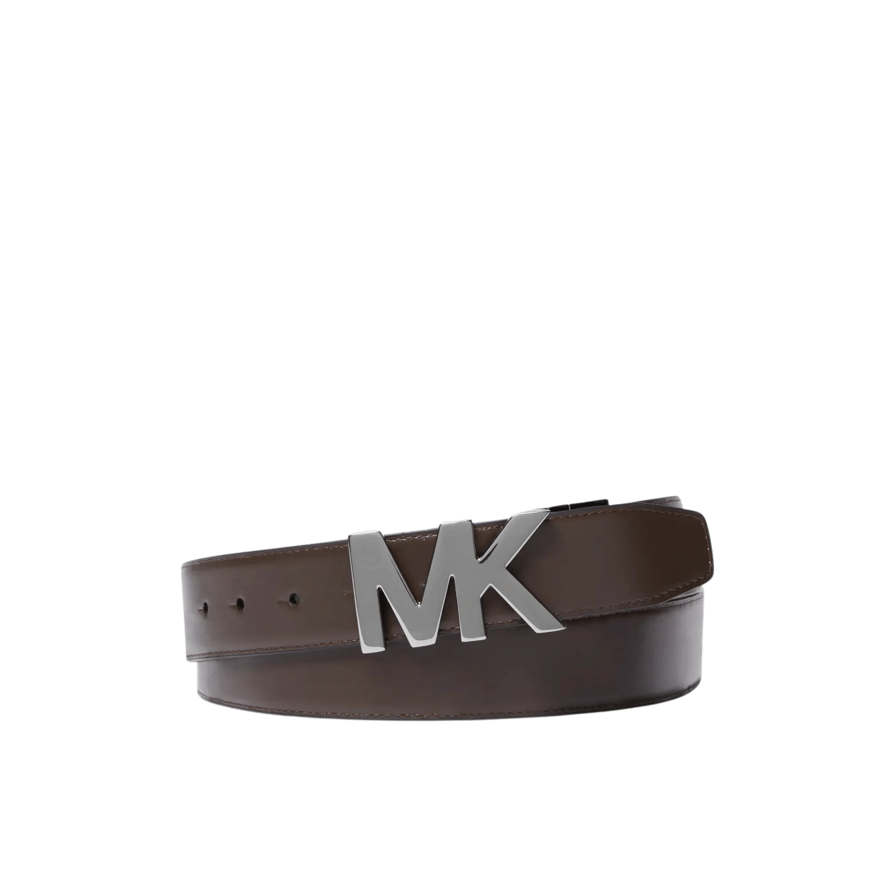 Michael Kors Men Reversible Signature Logo and Leather Belt - Brown Black