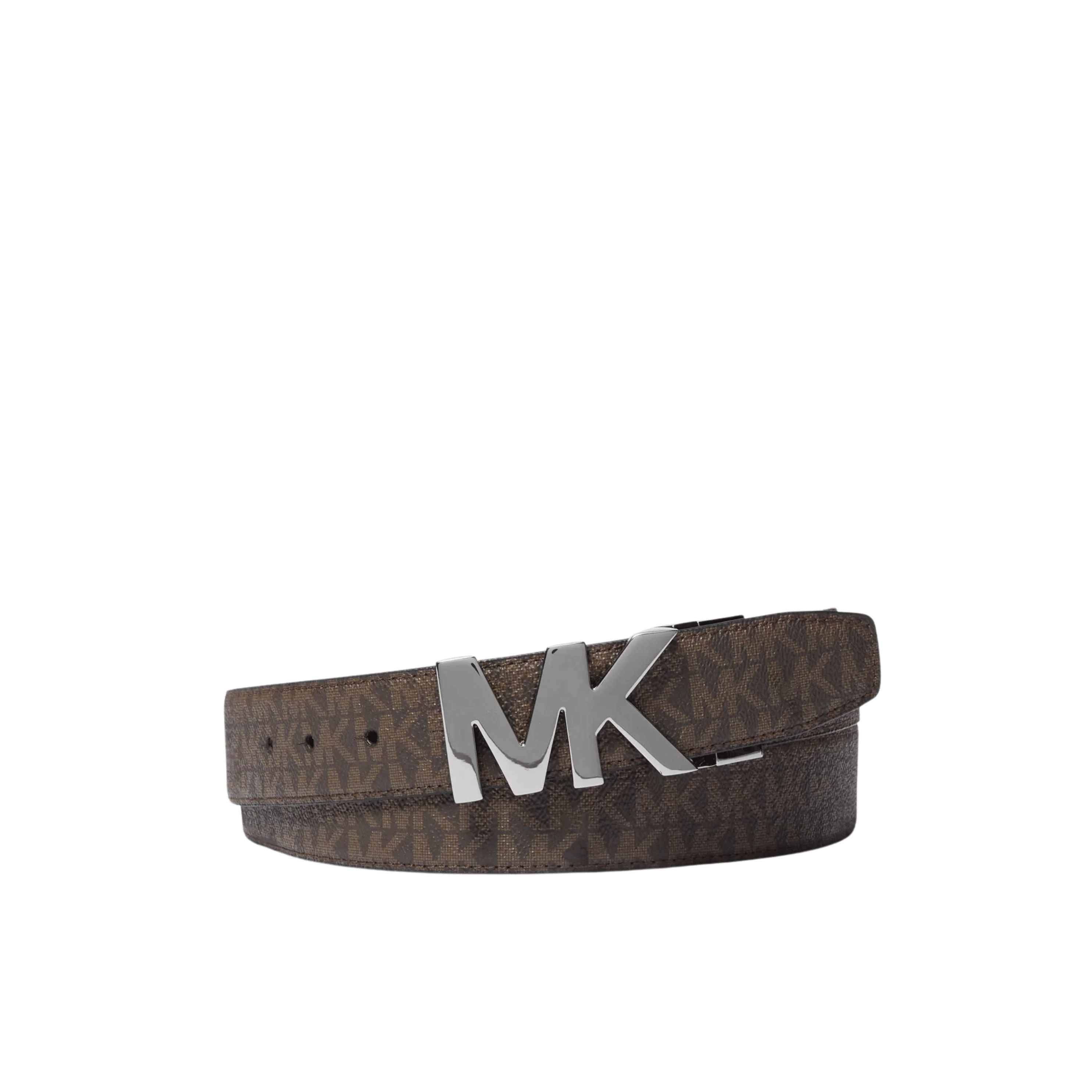 Michael Kors Men Reversible Signature Logo and Leather Belt - Black