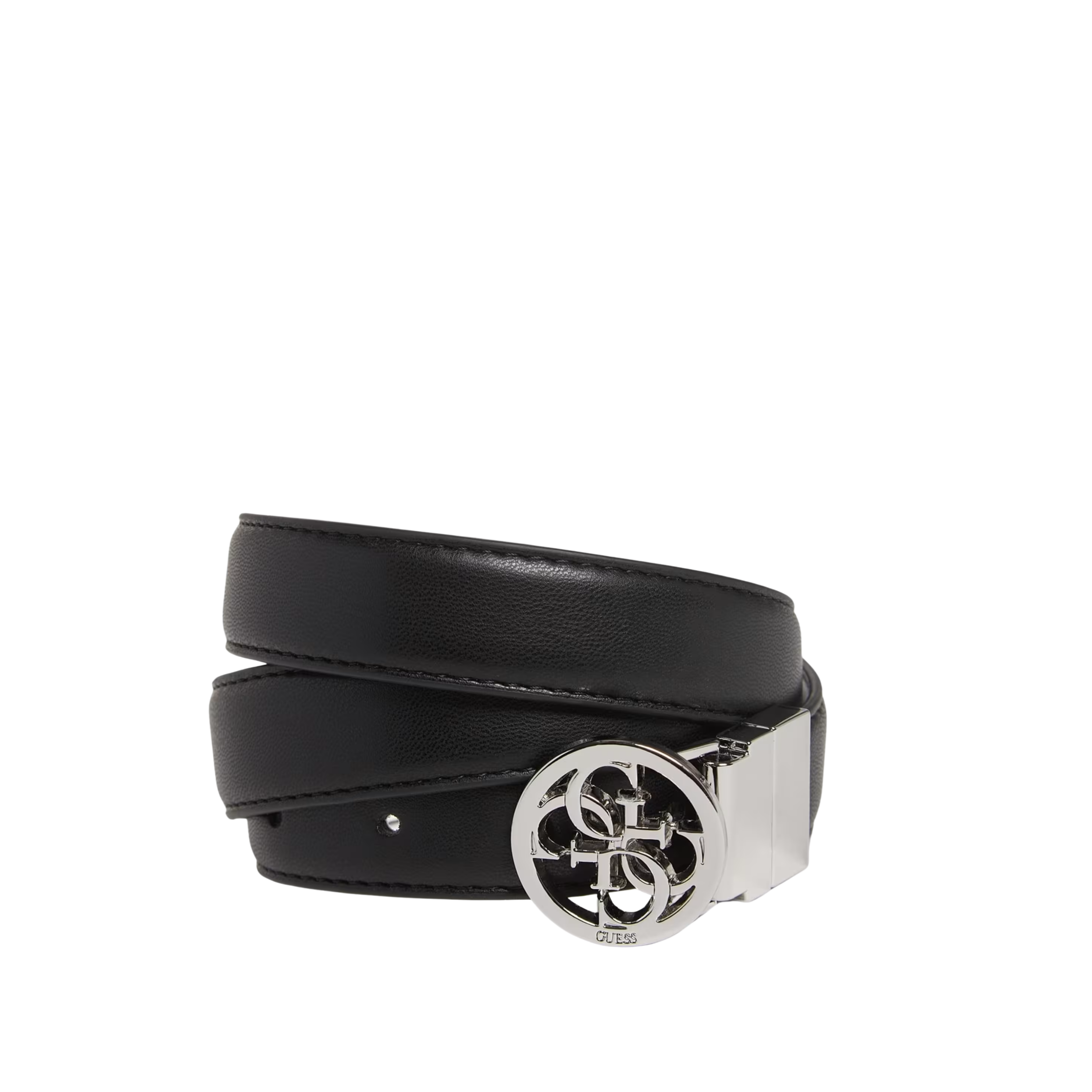 Guess Women Kristi Reversible Quattro G Skinny Belt - Black