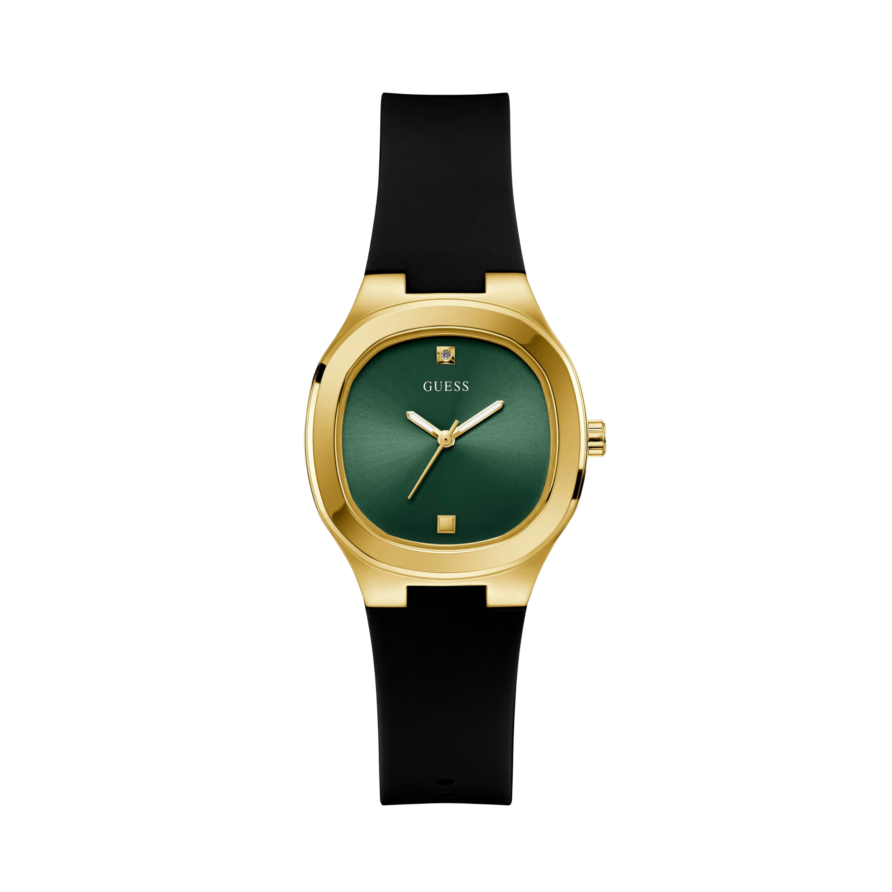 Guess Women Two Tone Silicon Analog Watch - Black