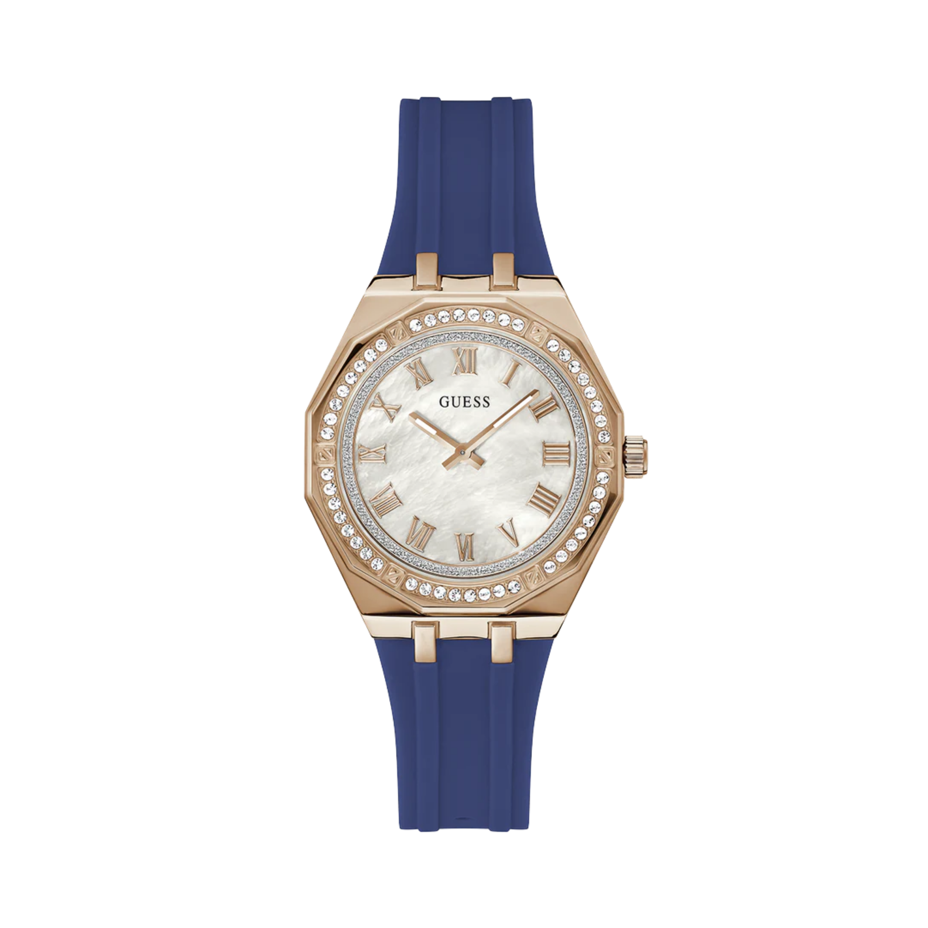 Guess Women Blue Rose Gold Tone Analog Watch GW0872L3 - Blue Rose Gold