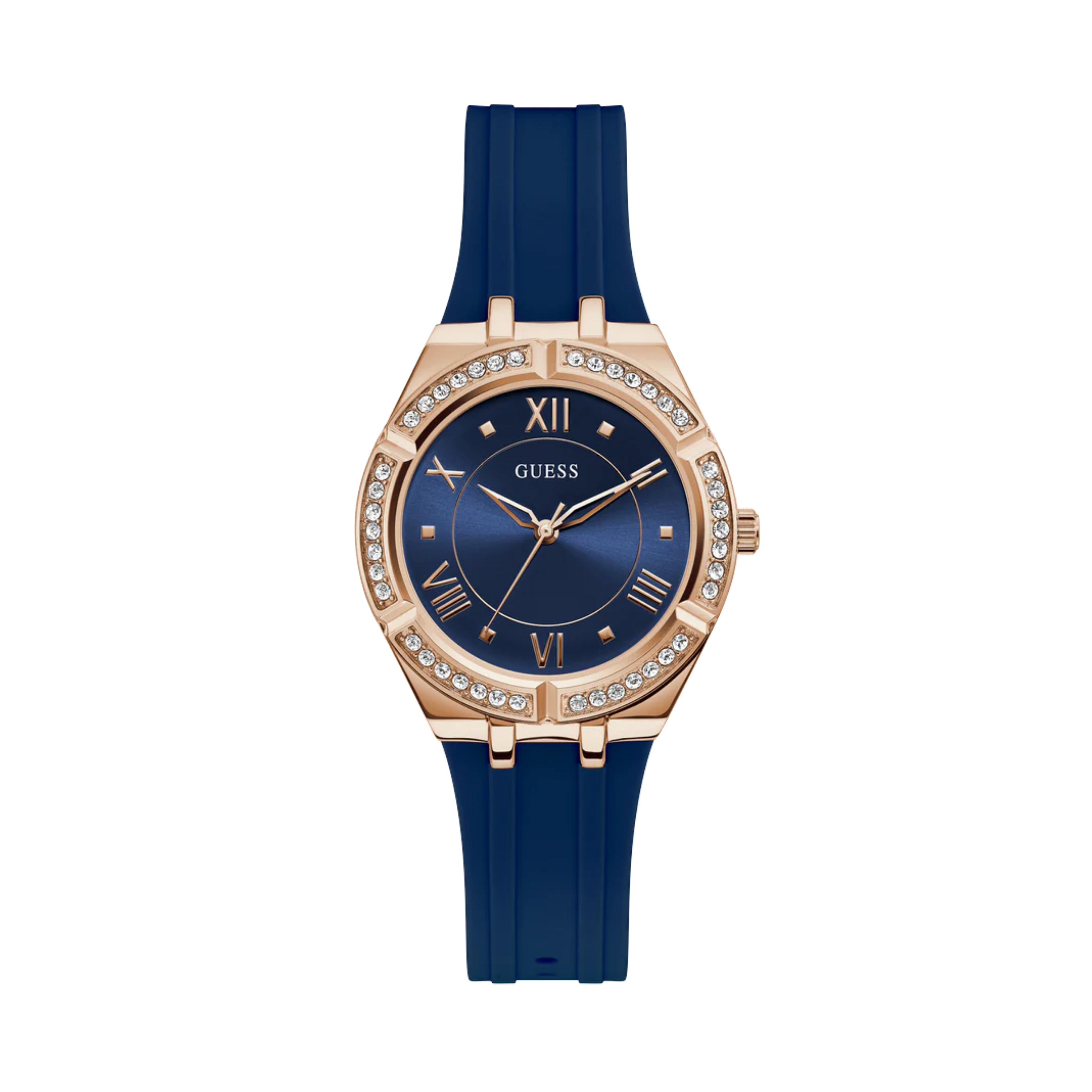 Guess Women Blue Rose Gold Tone Analog Watch GW0034L4 - Blue Rose Gold