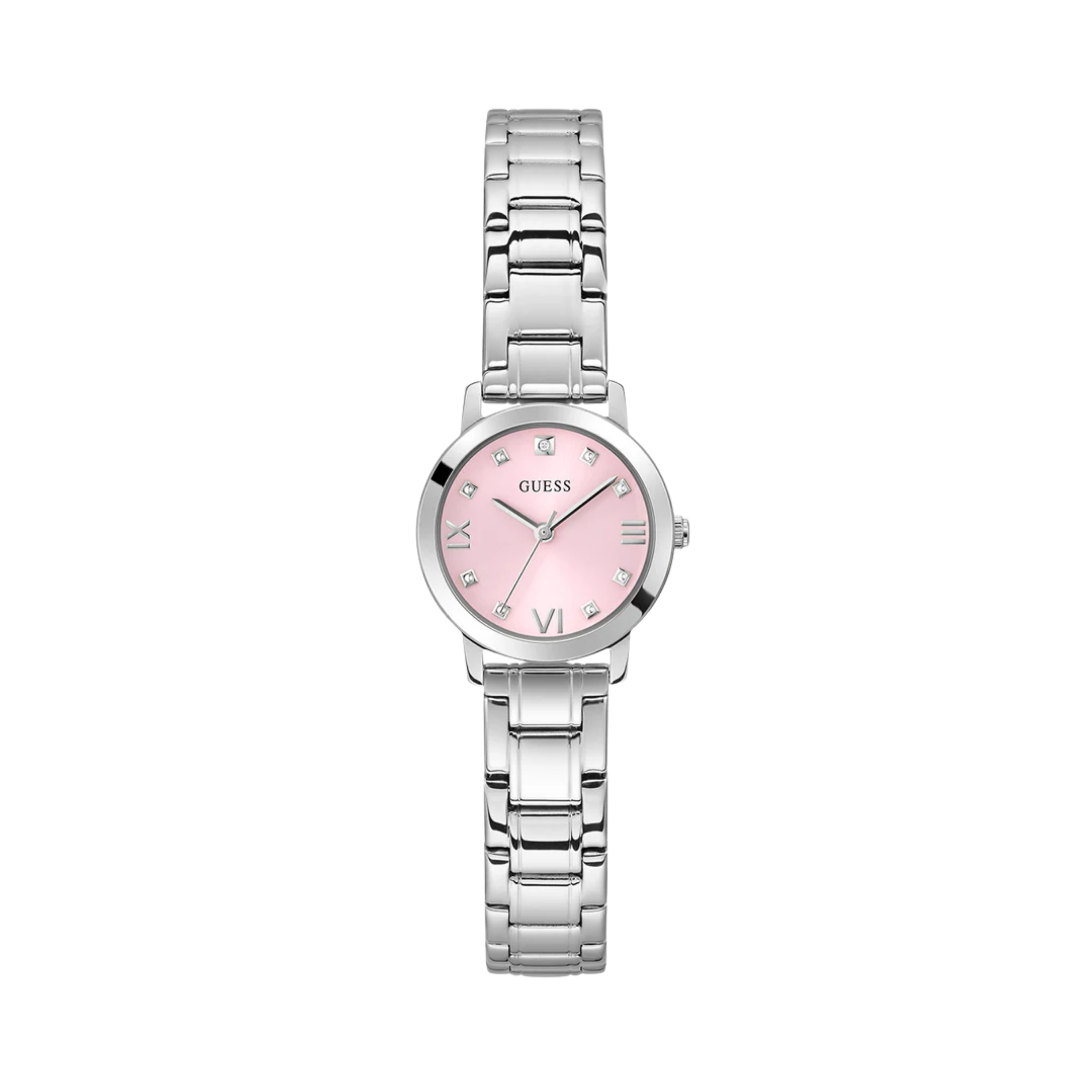 Guess Women Silver Tone And Pink Analog Watch GW0532L1 - Silver Pink